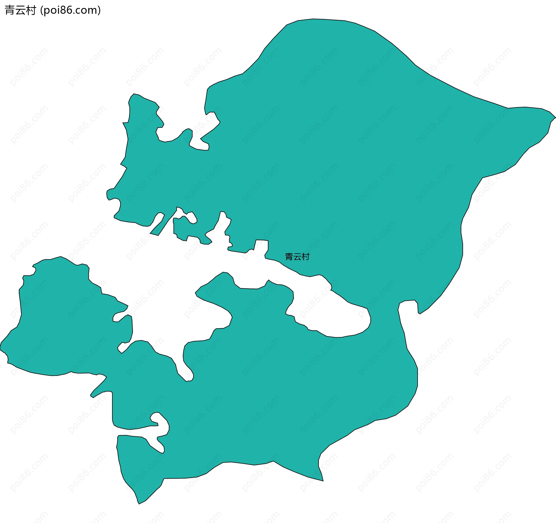 青云村边界地图