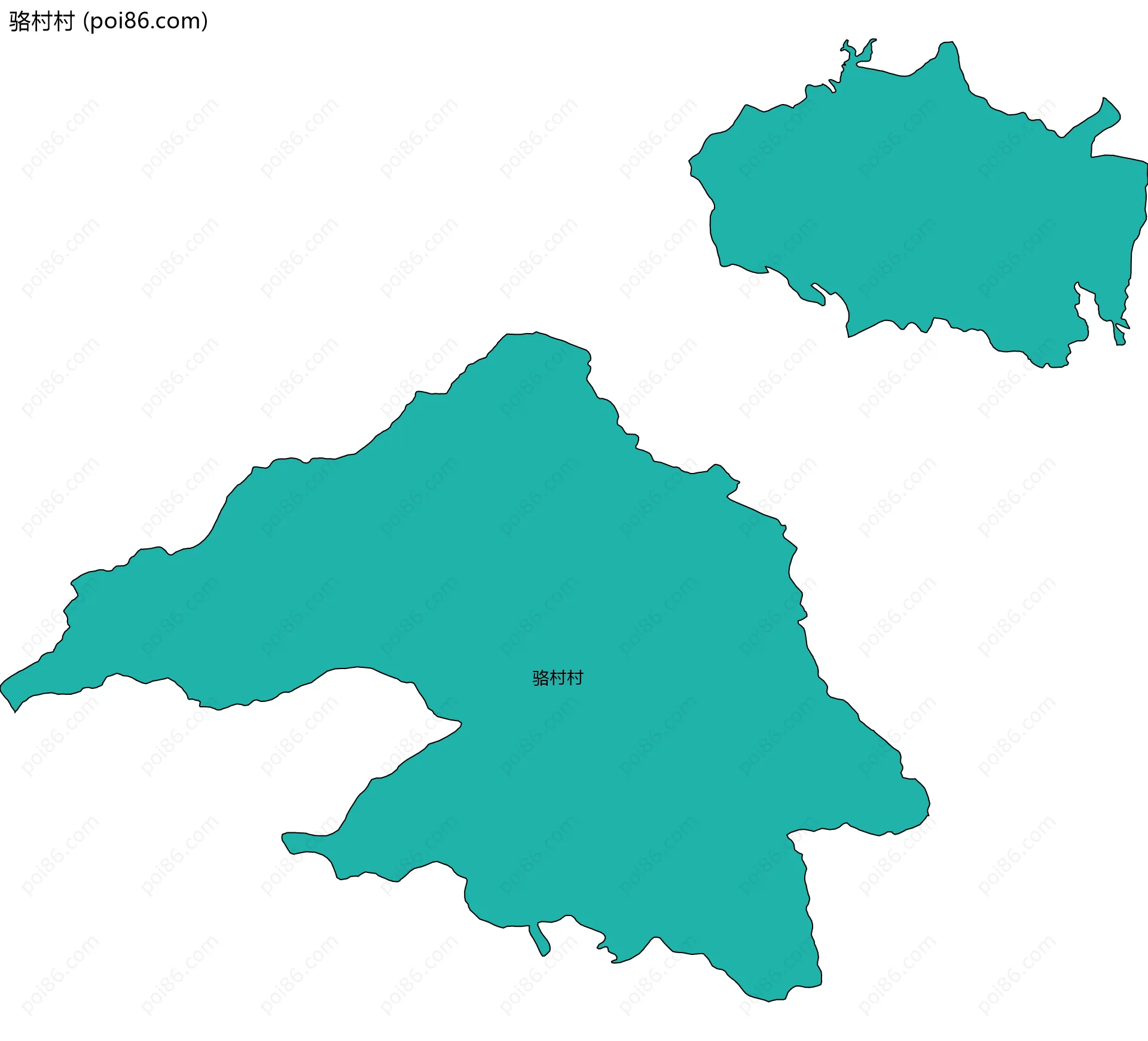 骆村村边界地图