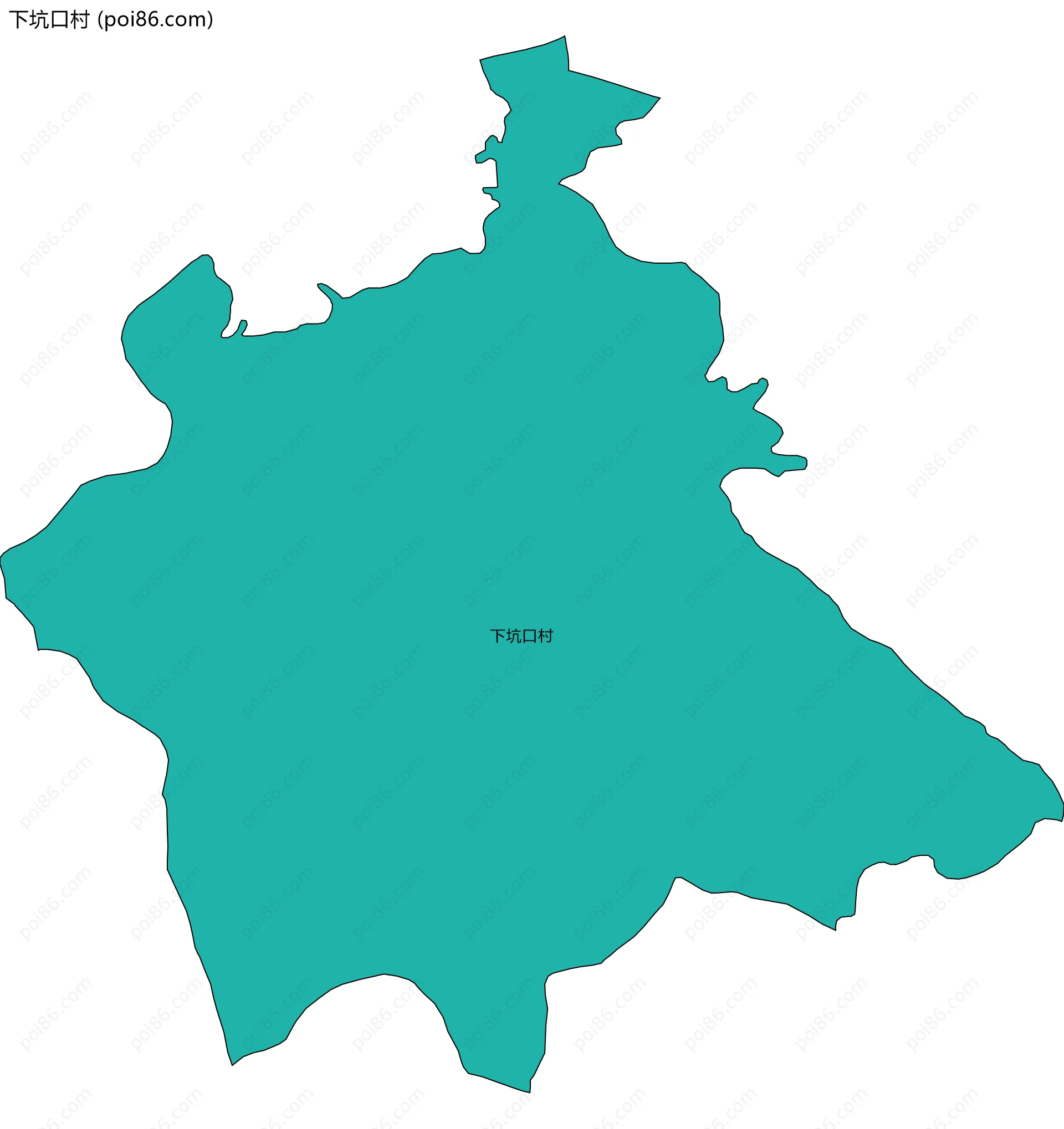 下坑口村边界地图