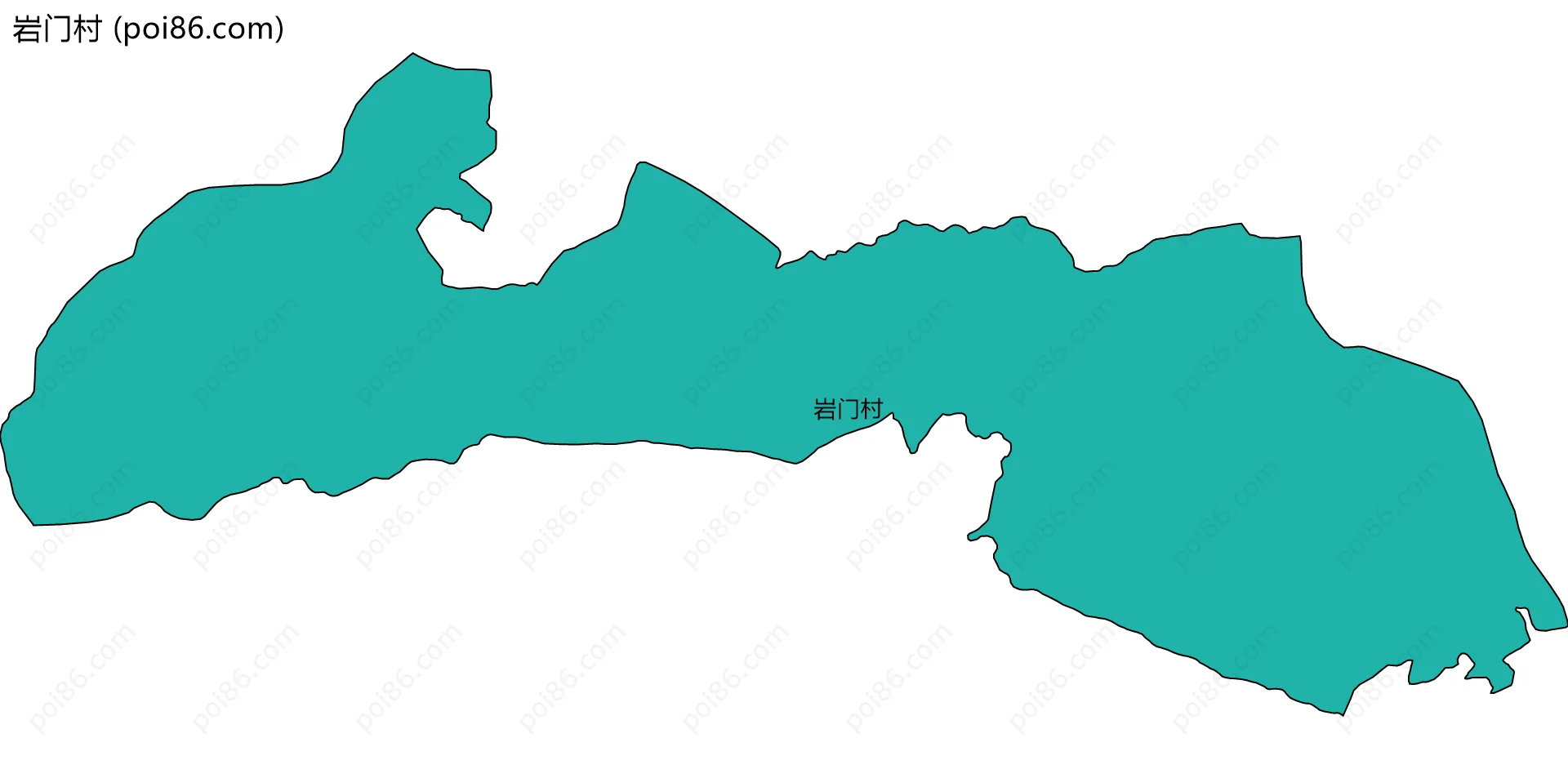 岩门村边界地图