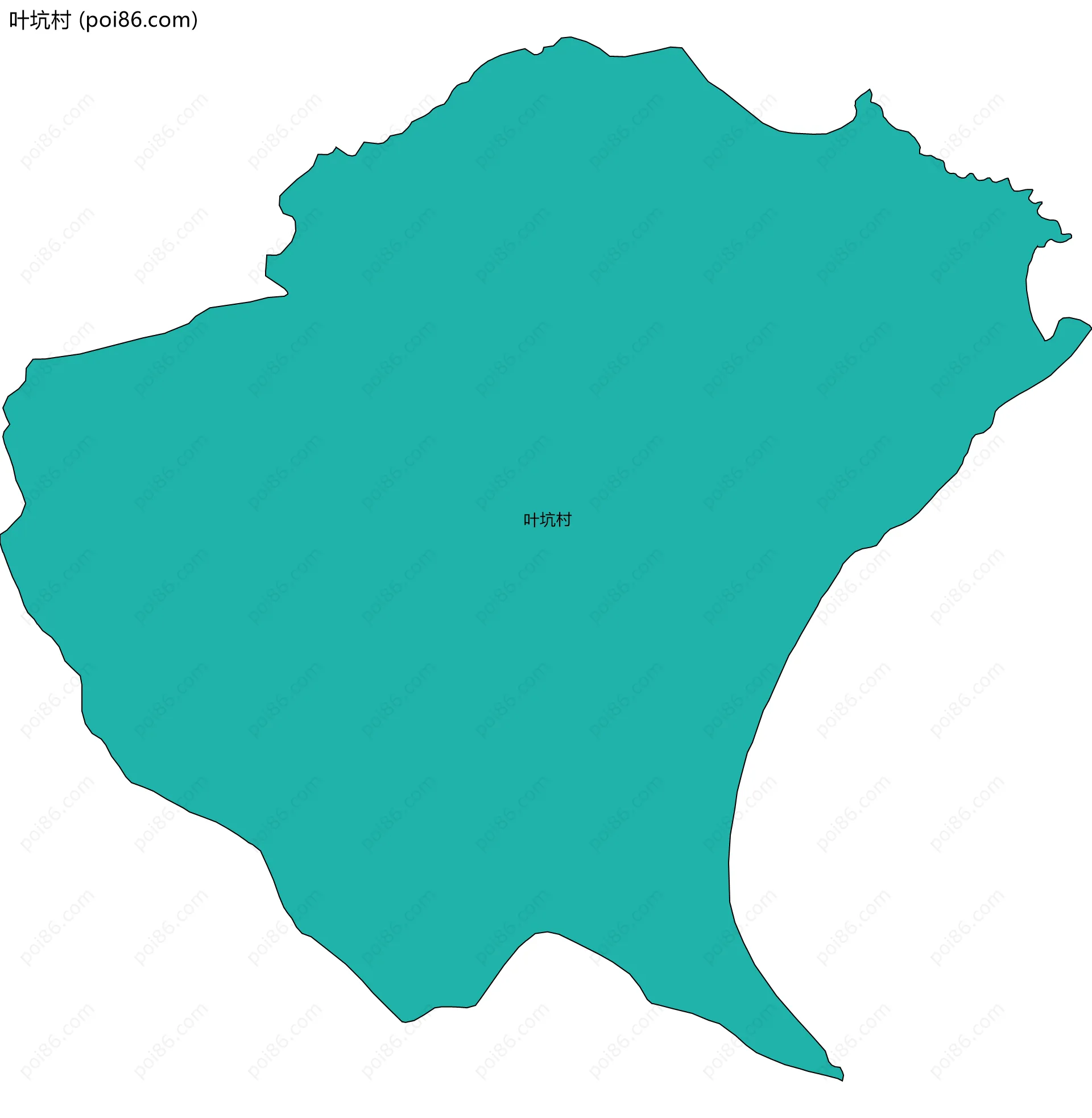 叶坑村边界地图