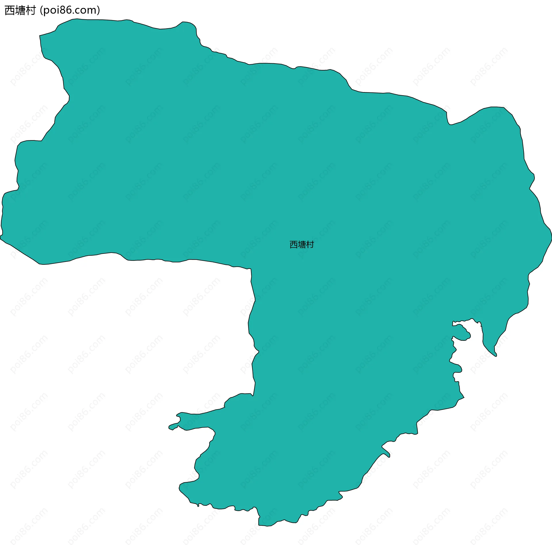 西塘村边界地图