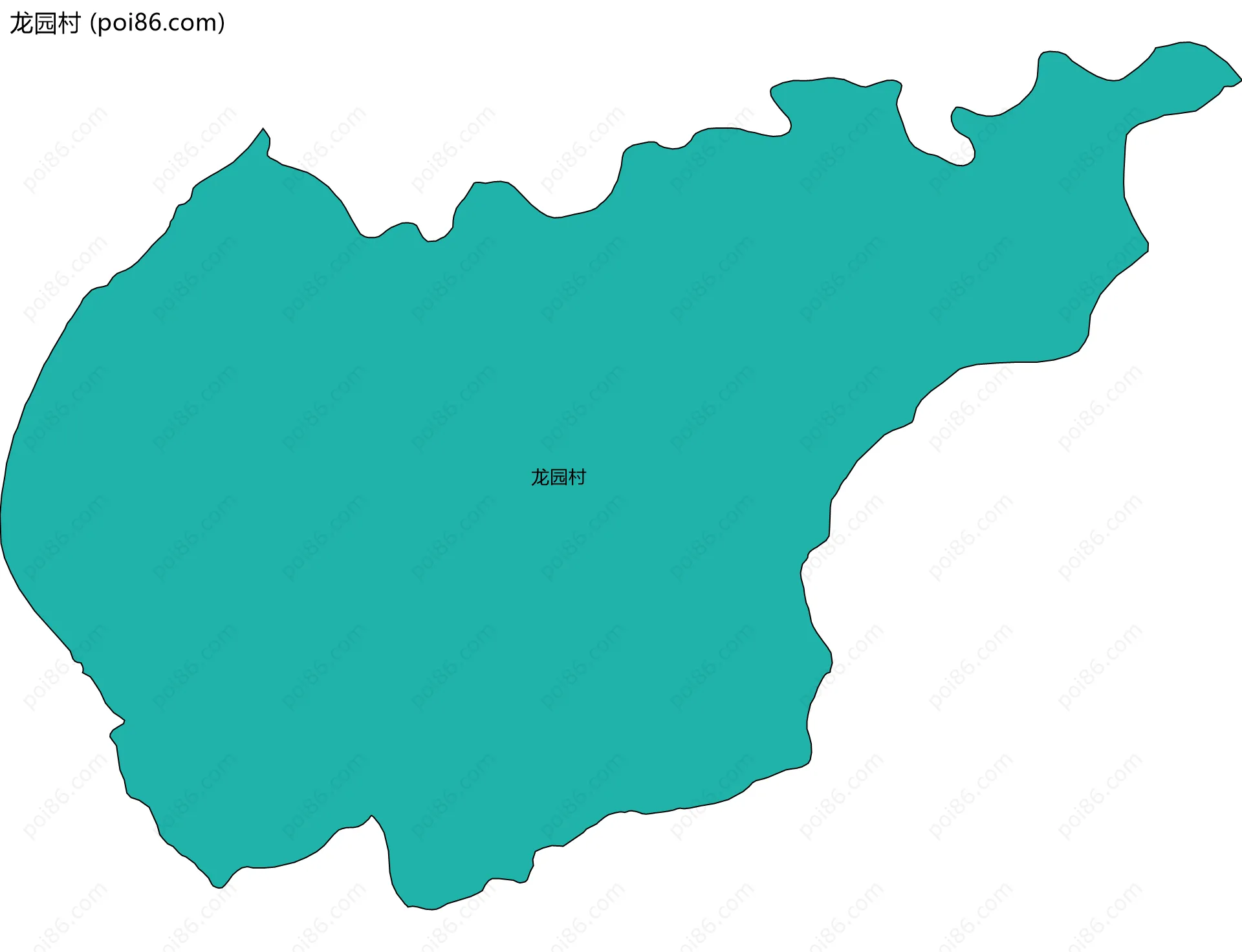 龙园村边界地图