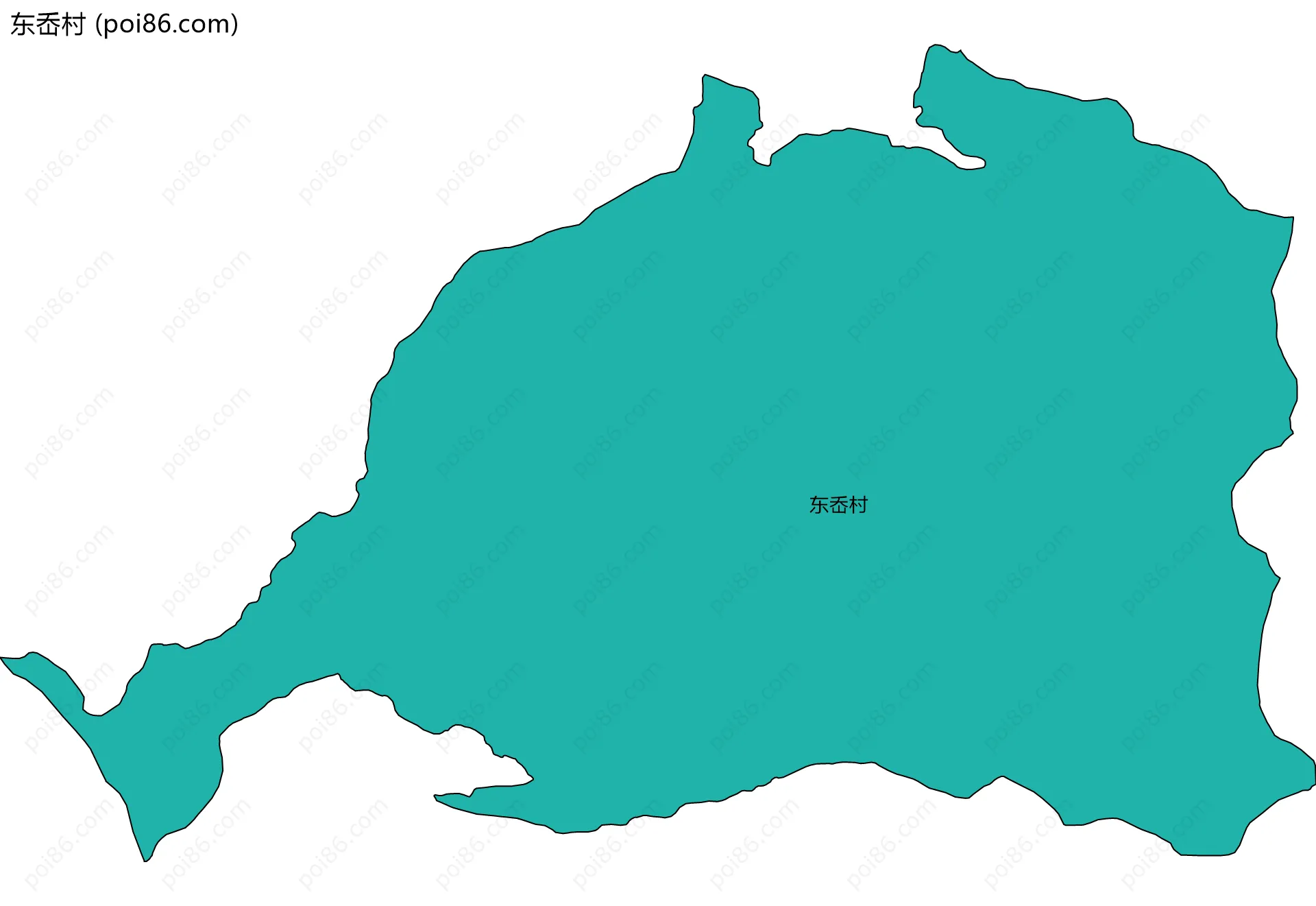 东岙村边界地图