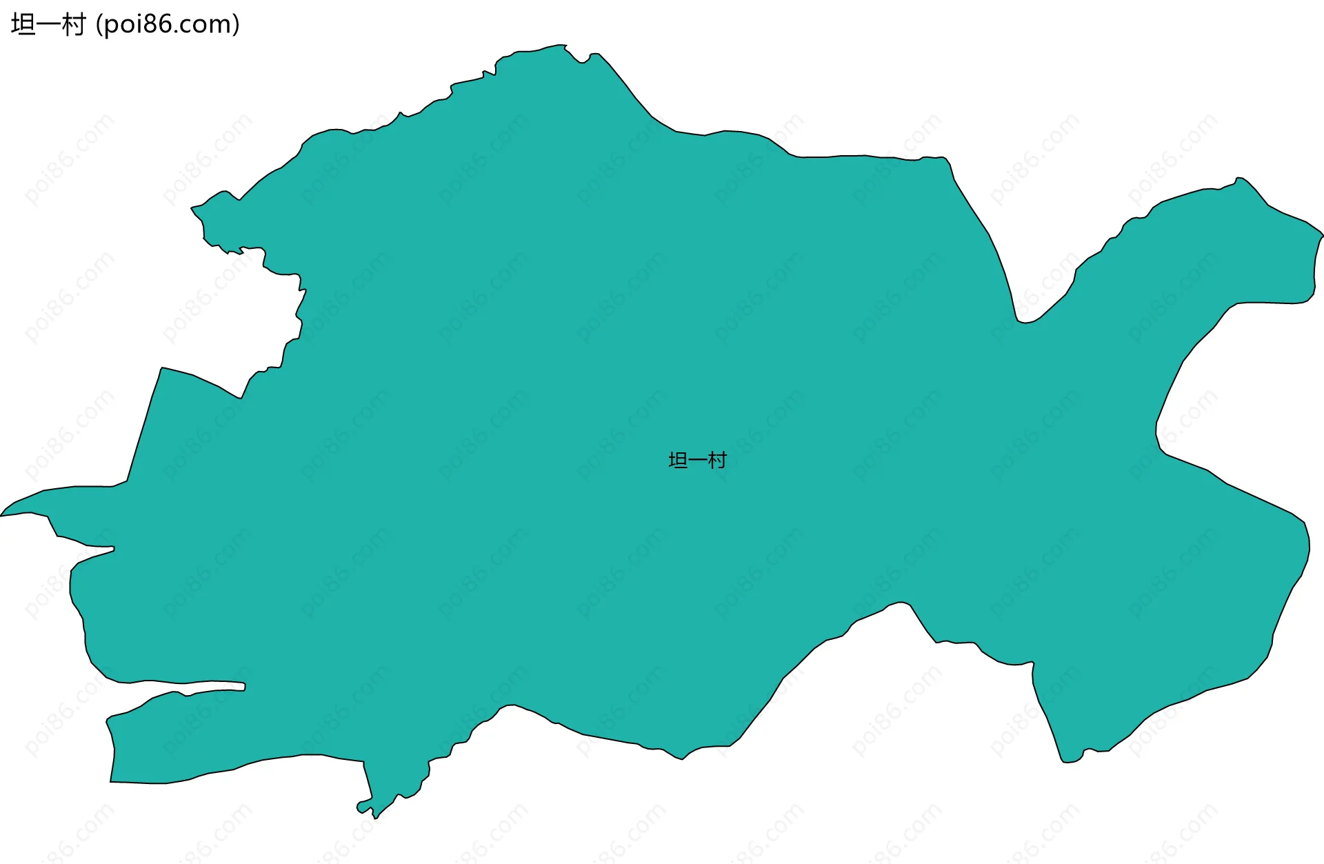 坦一村边界地图