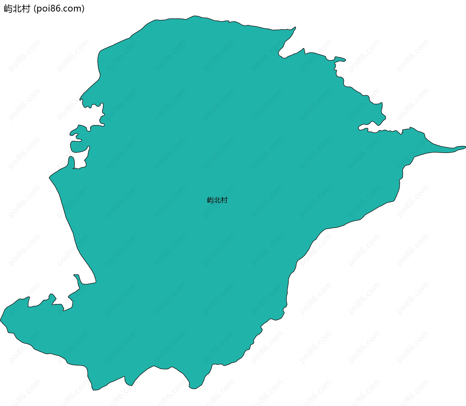 屿北村边界地图