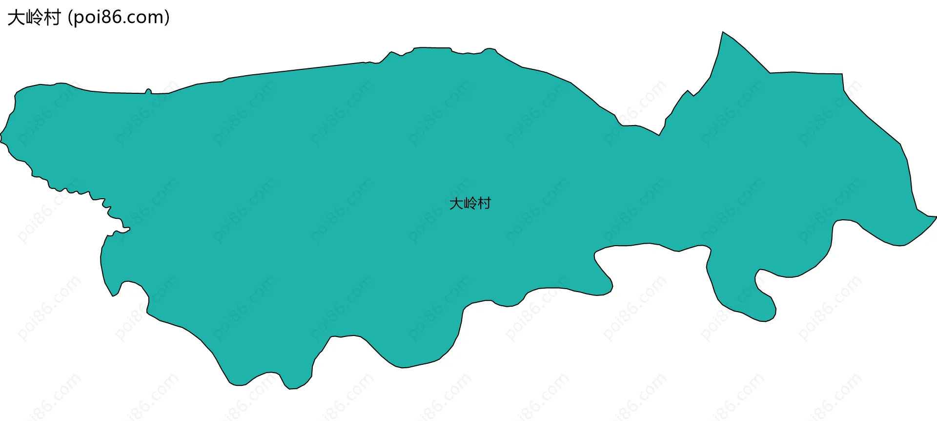 大岭村边界地图