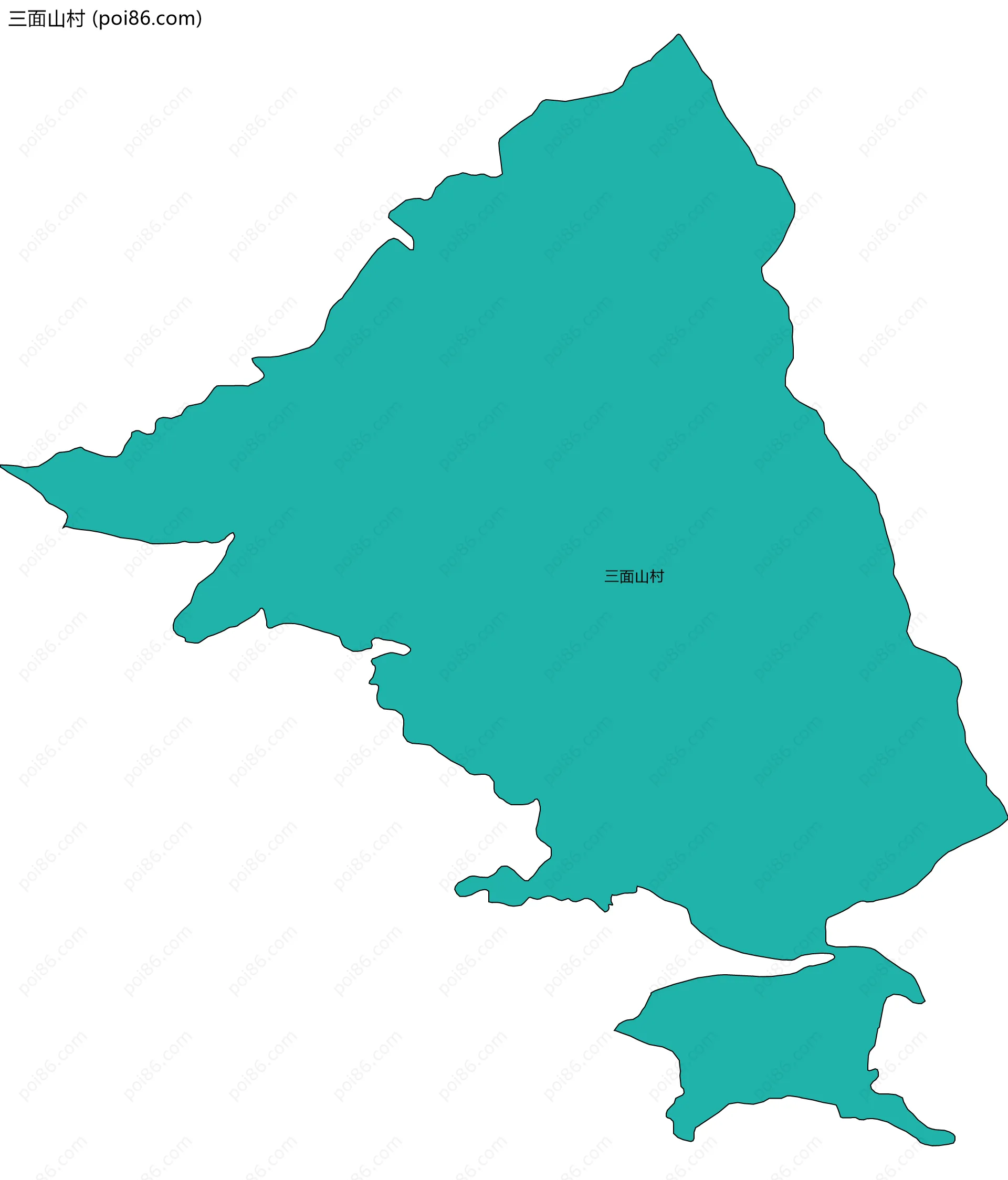 三面山村边界地图