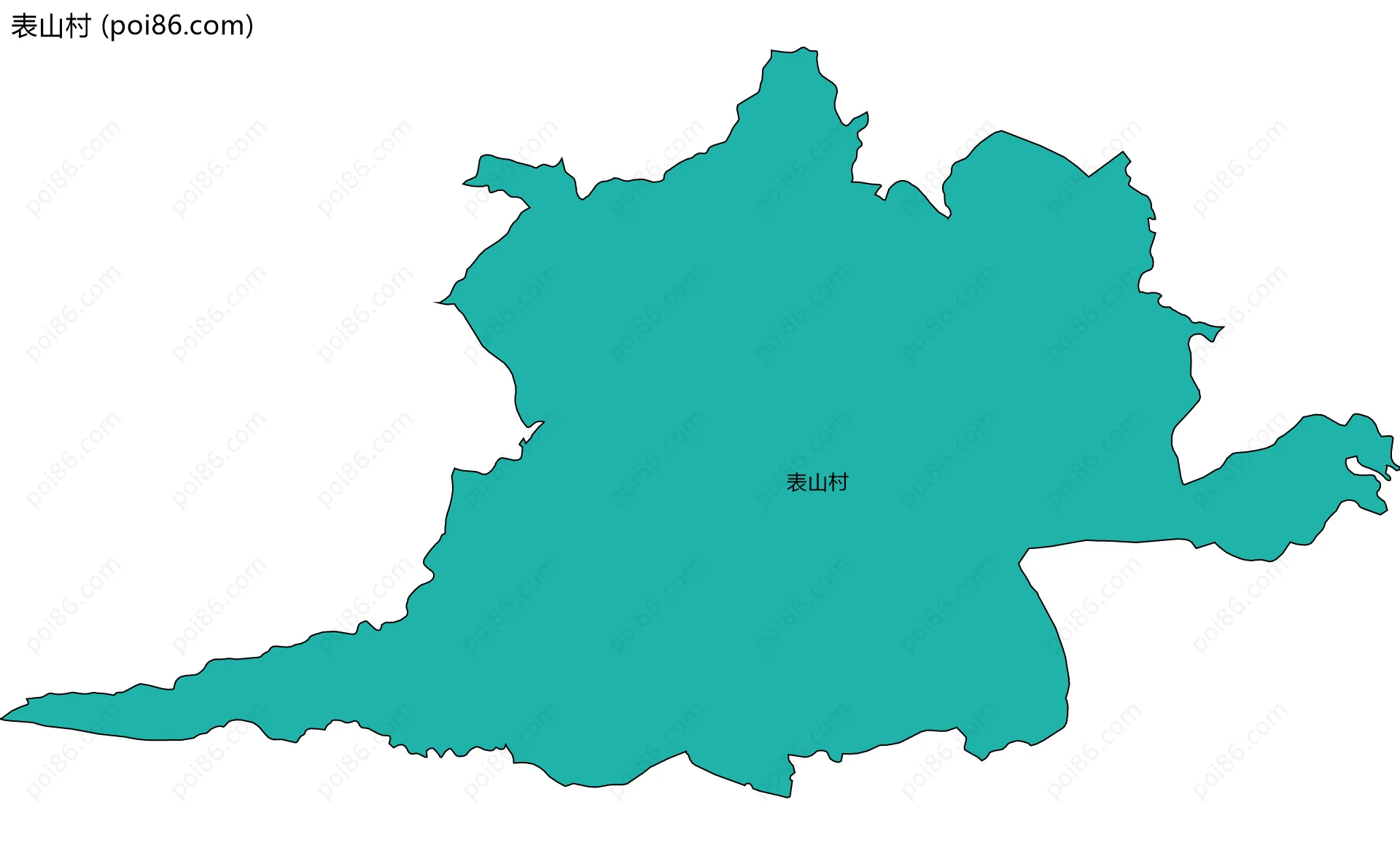 表山村边界地图