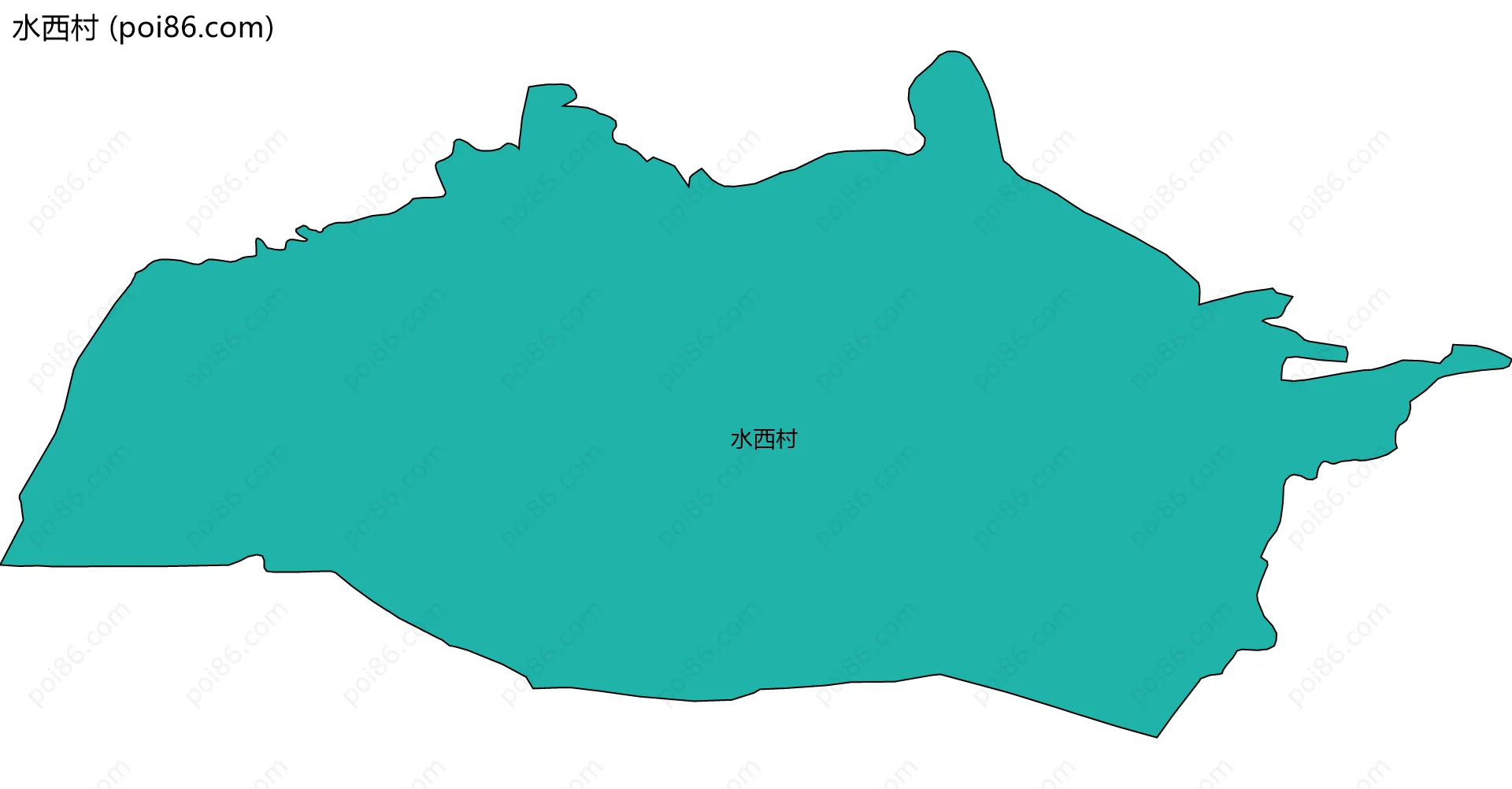 水西村边界地图
