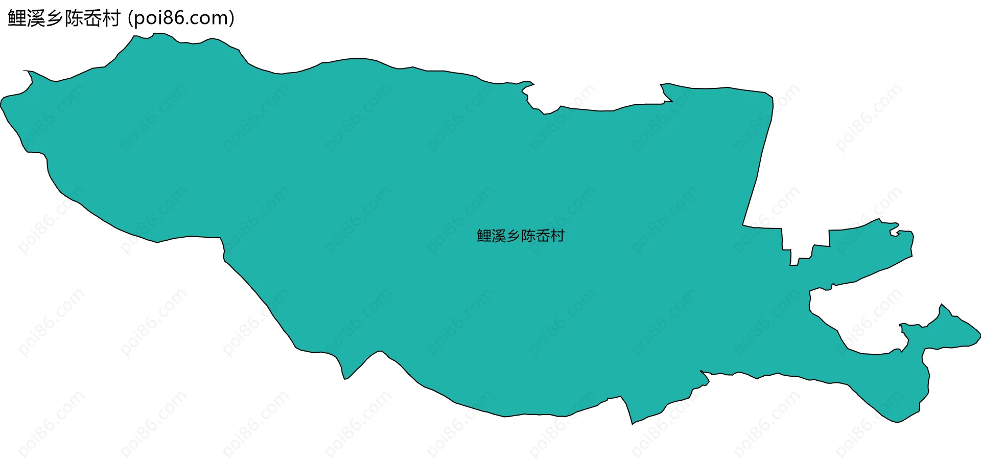 鲤溪乡陈岙村边界地图