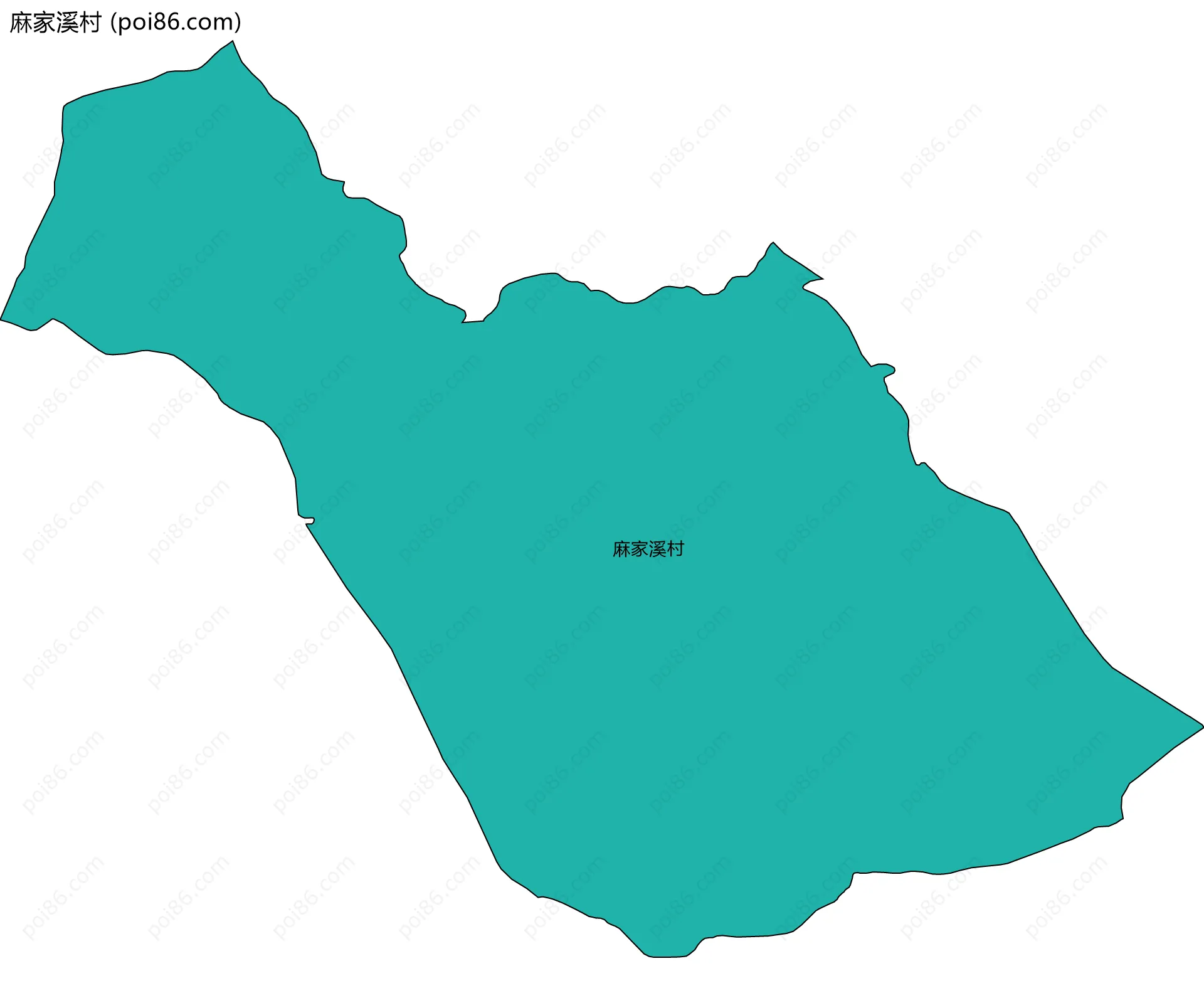 麻家溪村边界地图