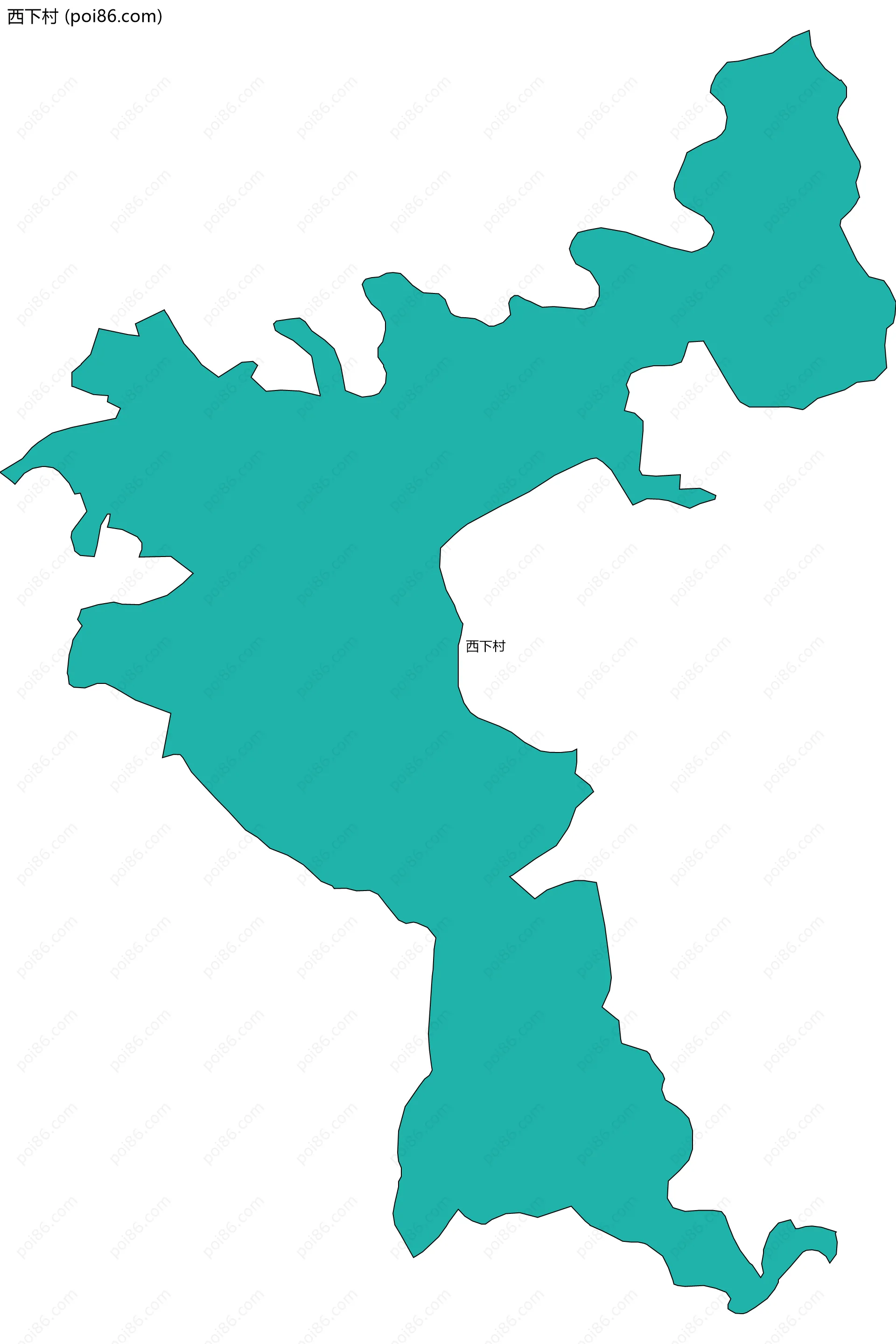 西下村边界地图