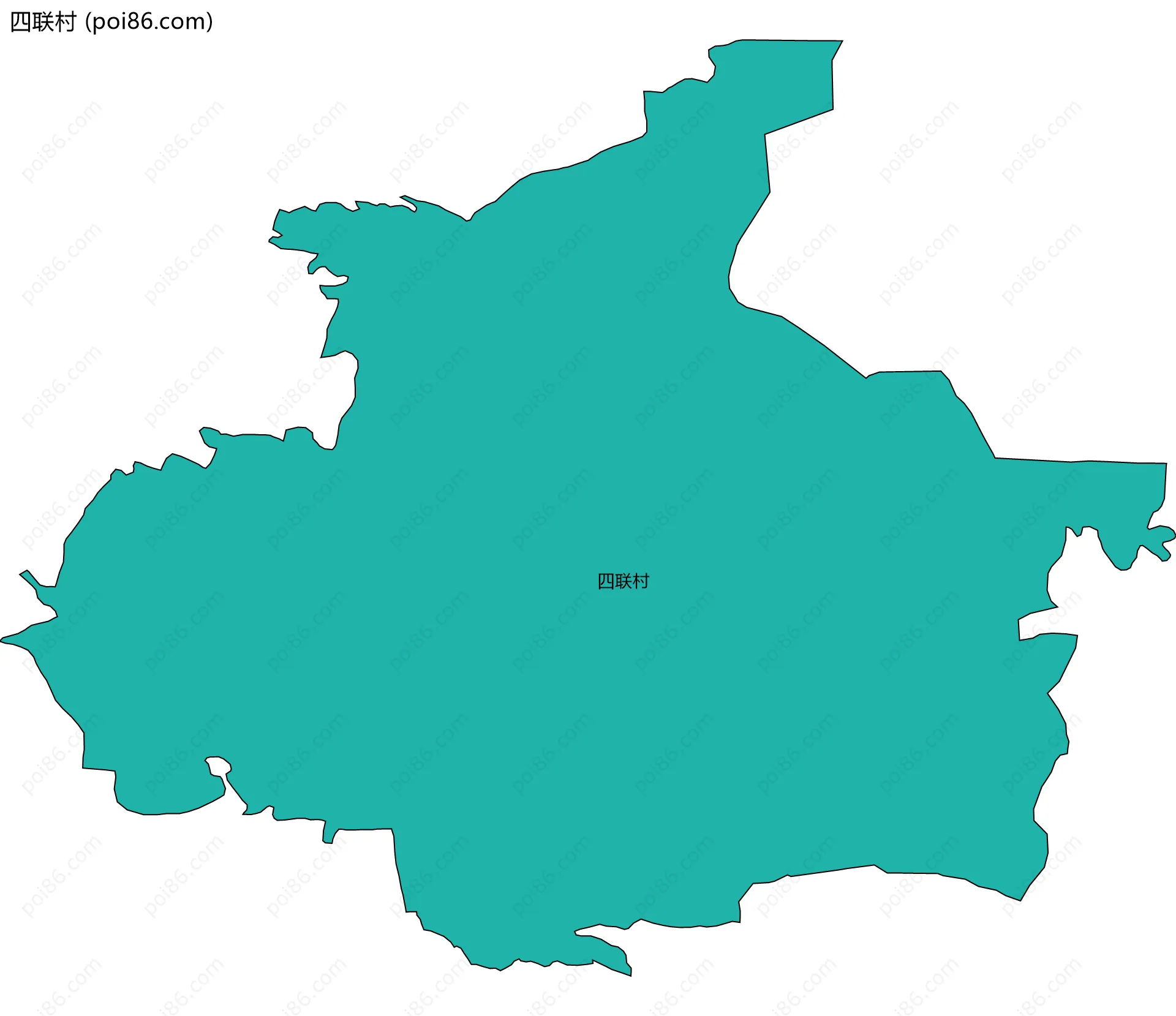 四联村边界地图