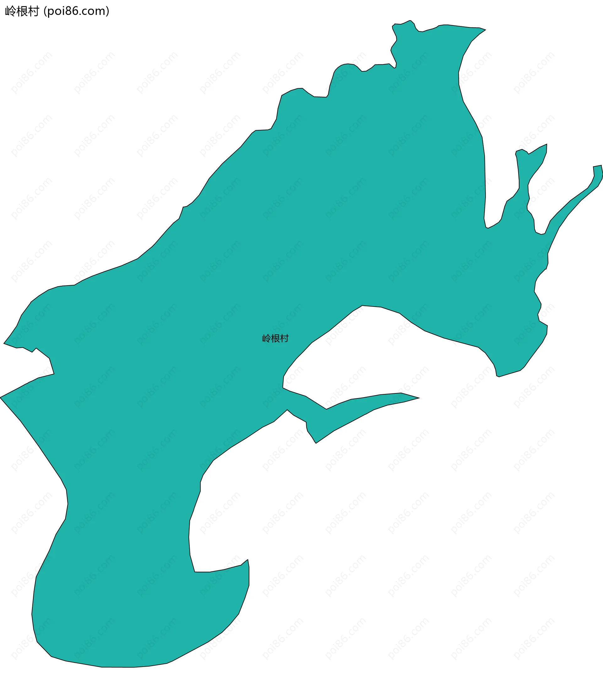 岭根村边界地图