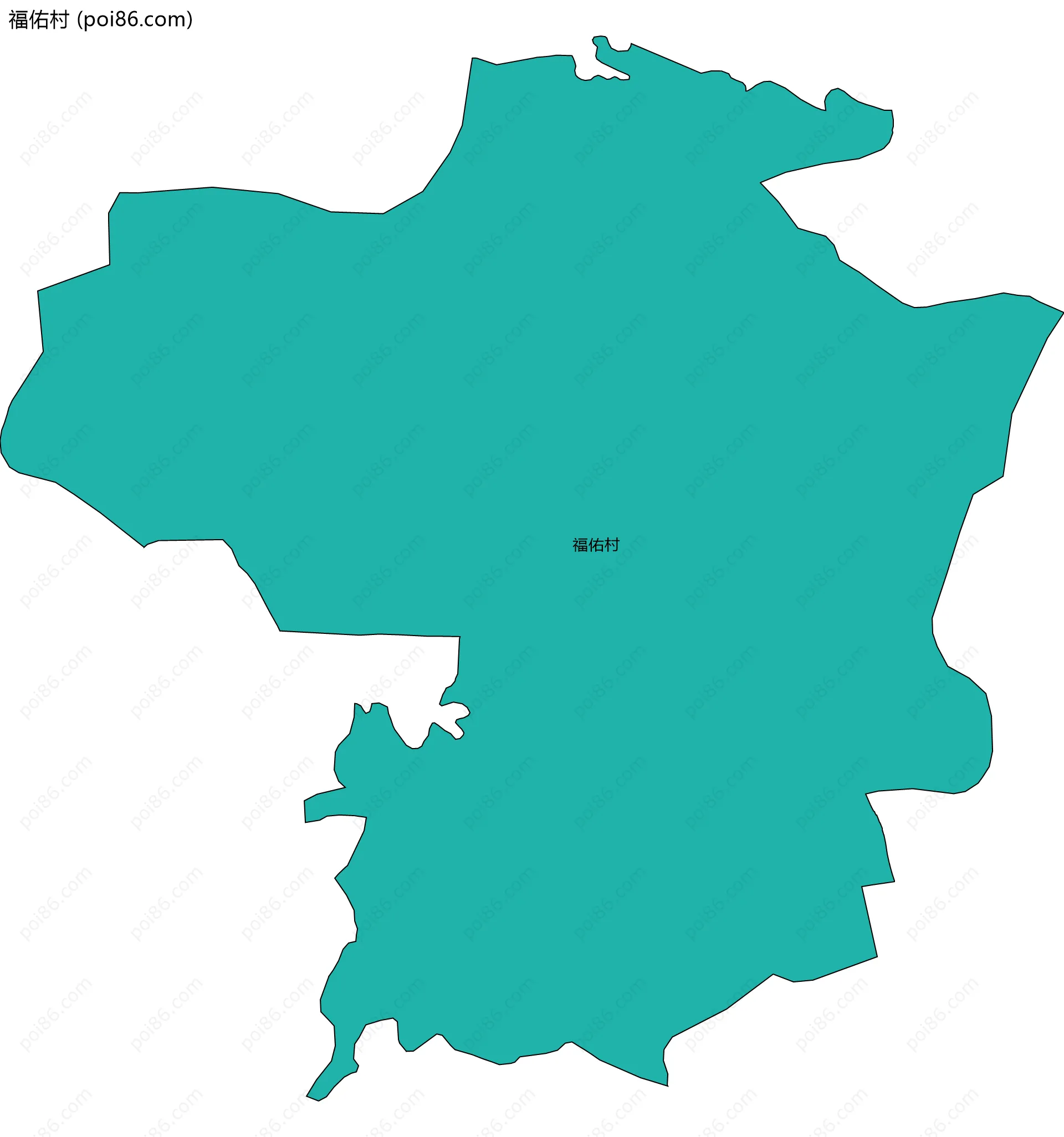 福佑村边界地图