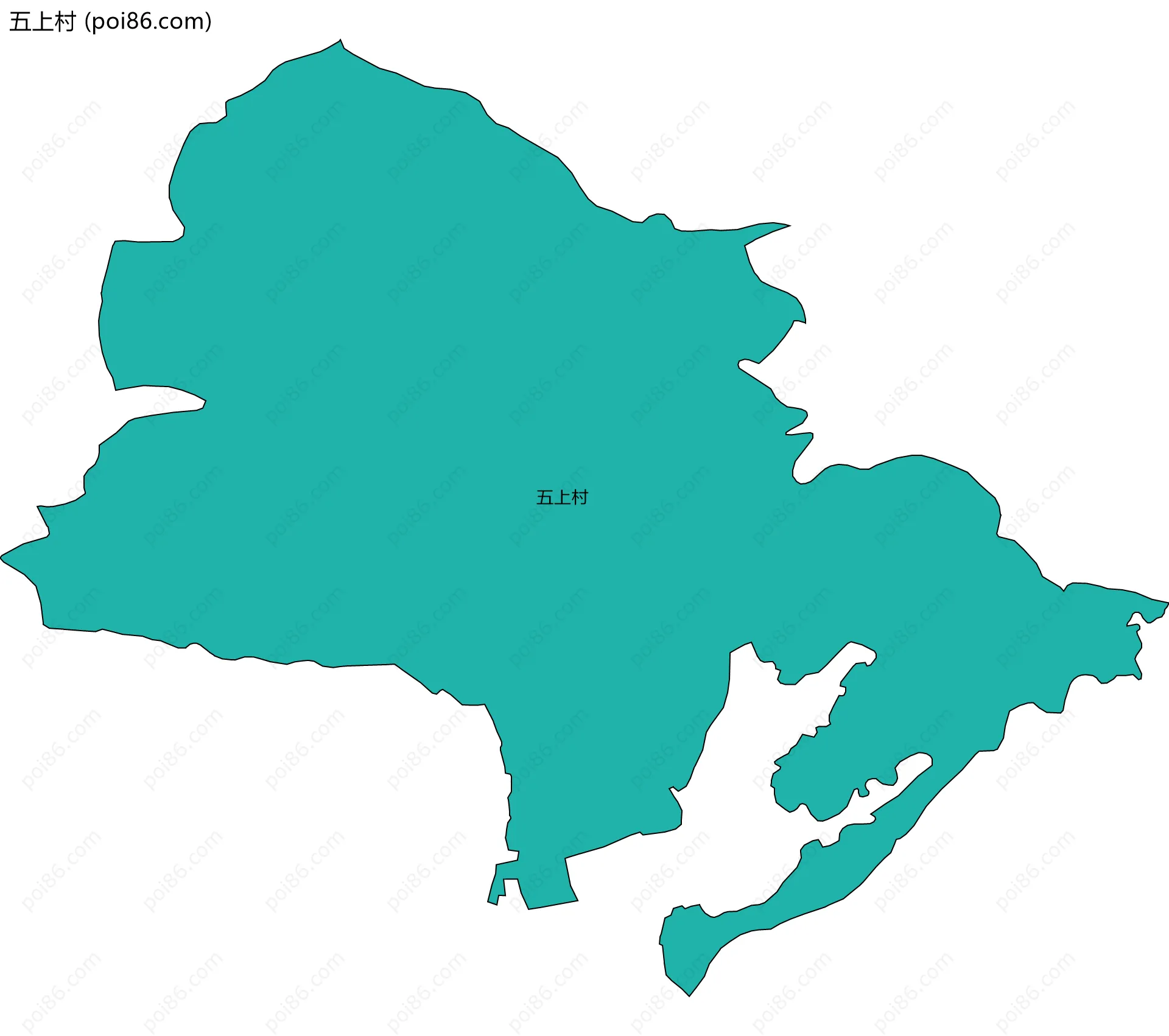 五上村边界地图