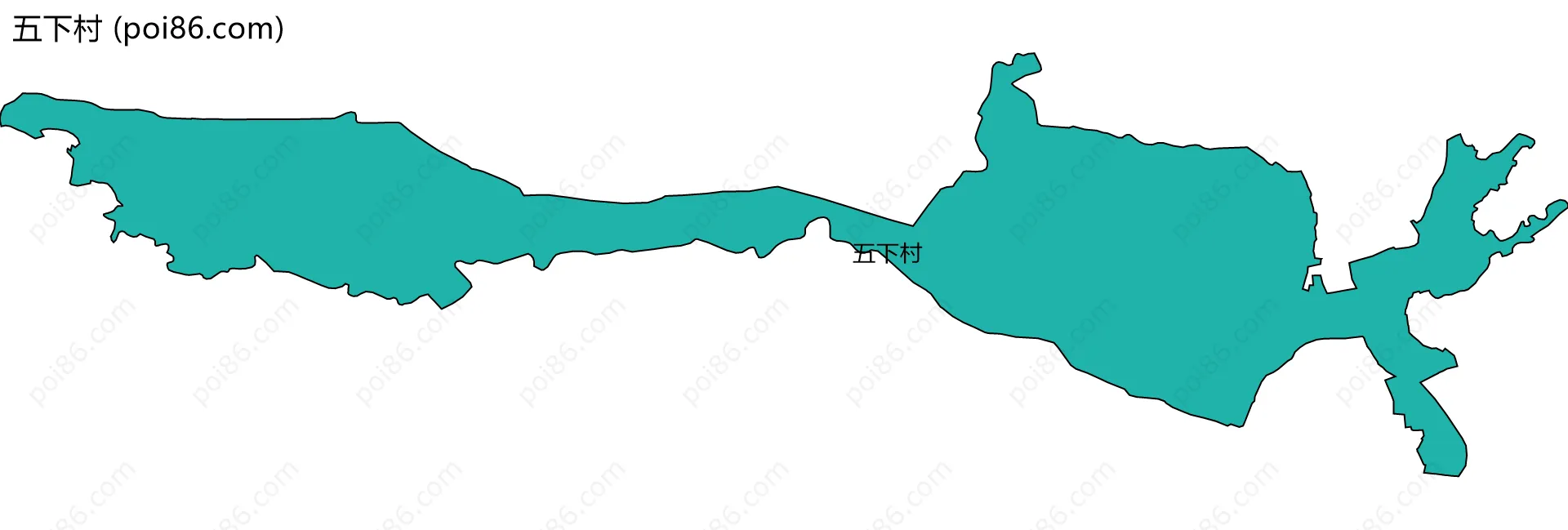 五下村边界地图