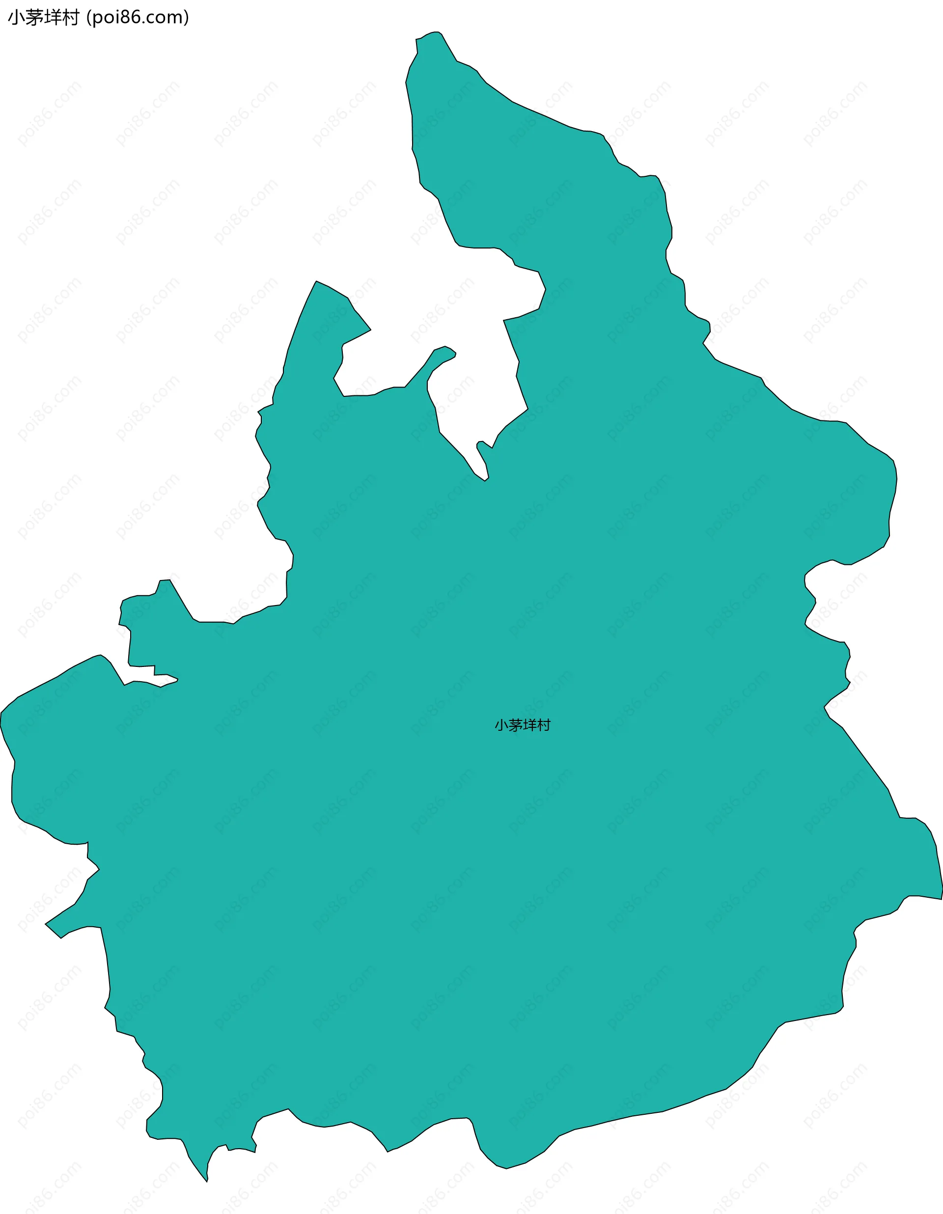 小茅垟村边界地图