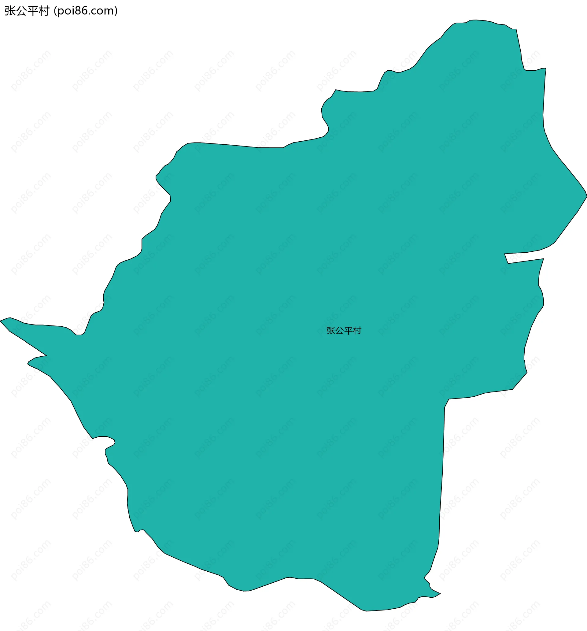 张公平村边界地图