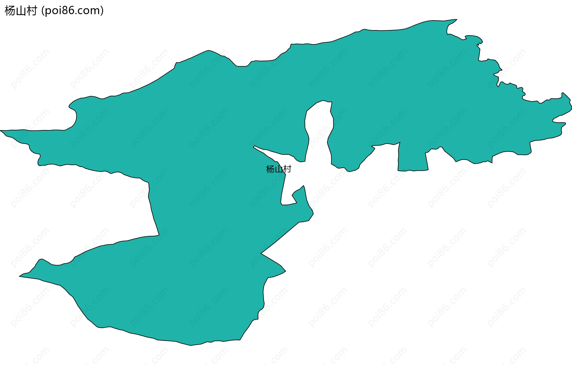 杨山村边界地图