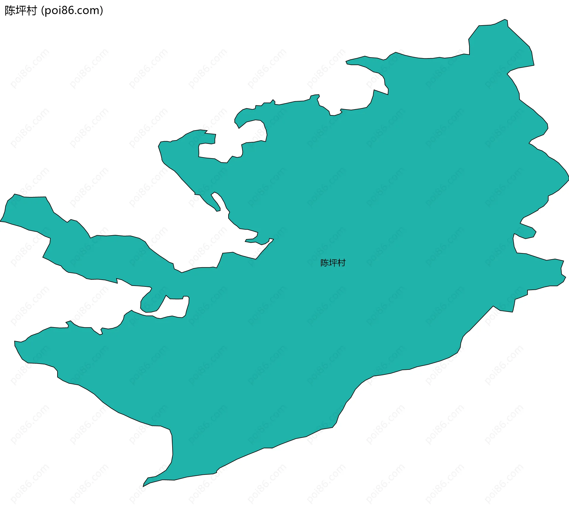陈坪村边界地图