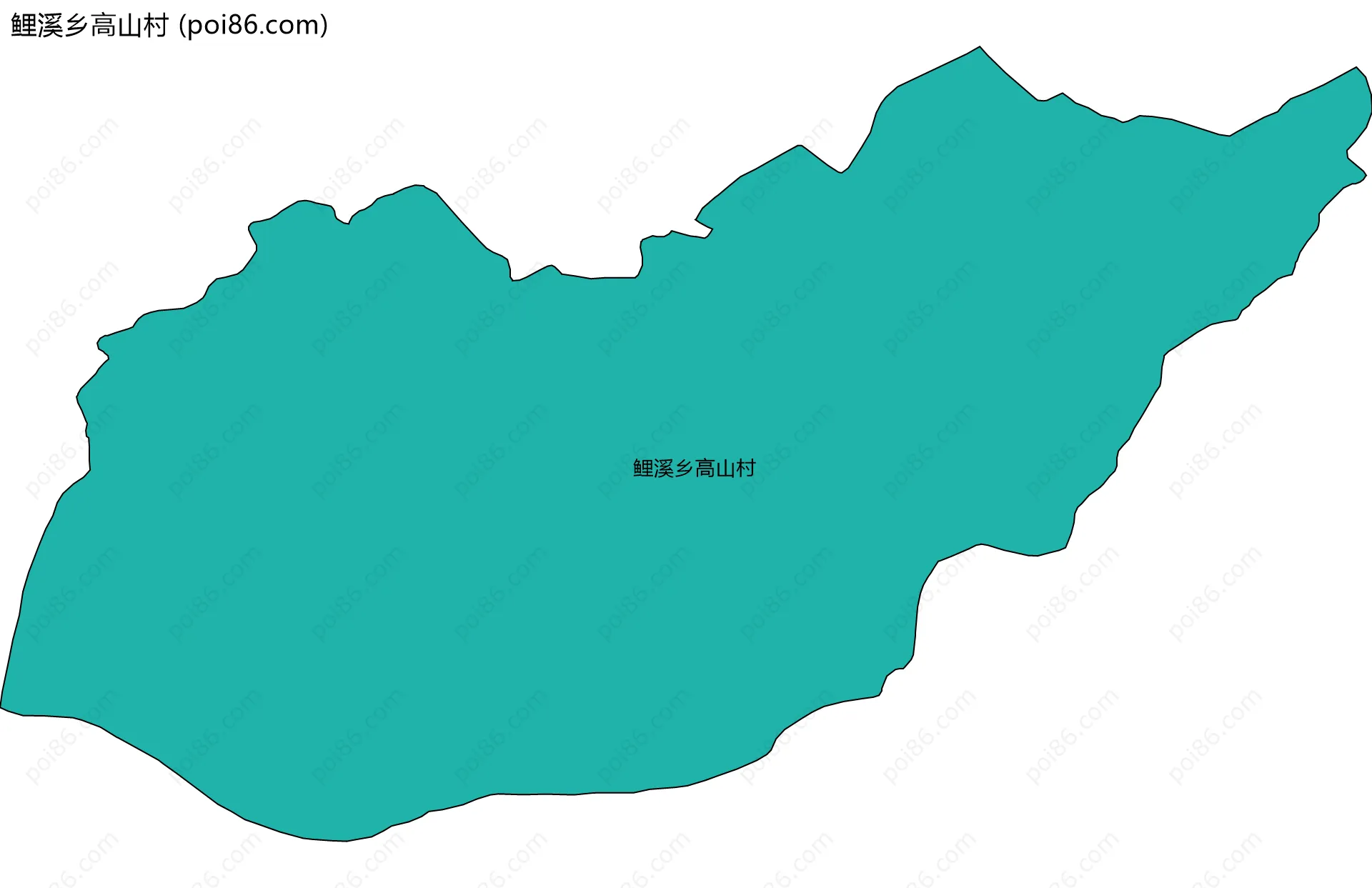 鲤溪乡高山村边界地图