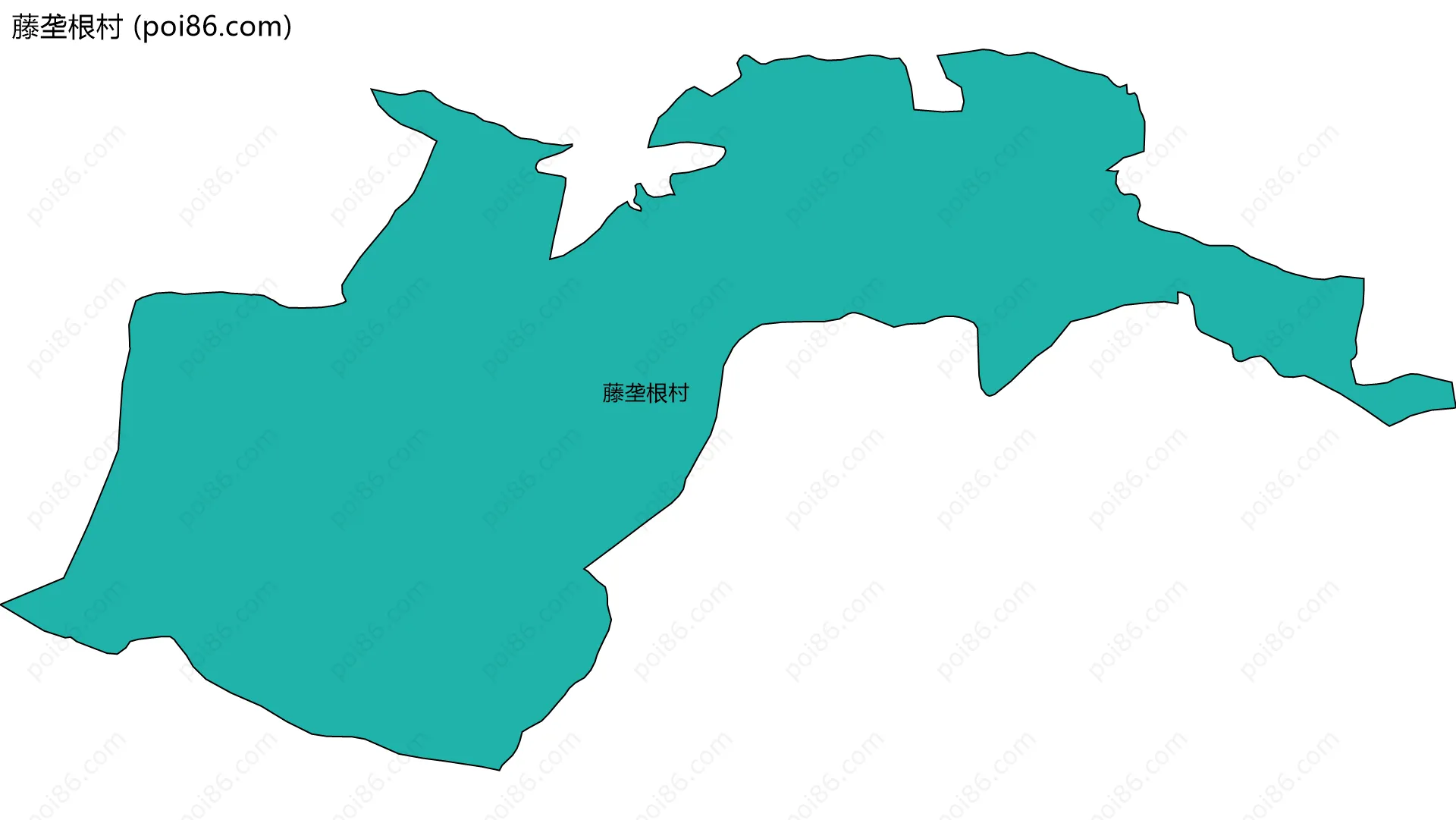 藤垄根村边界地图