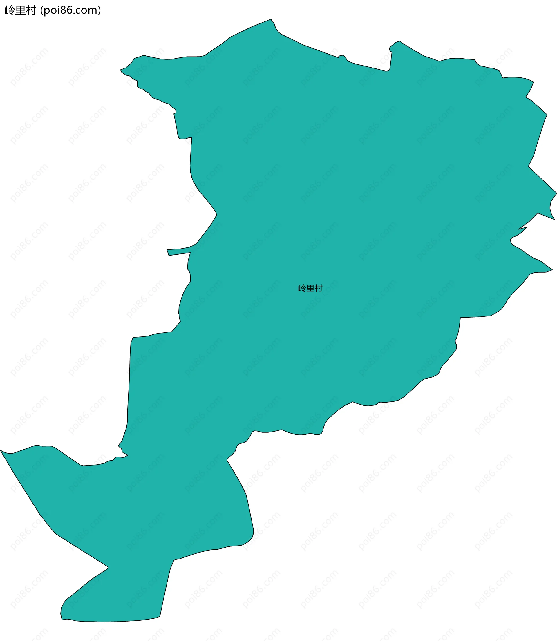 岭里村边界地图