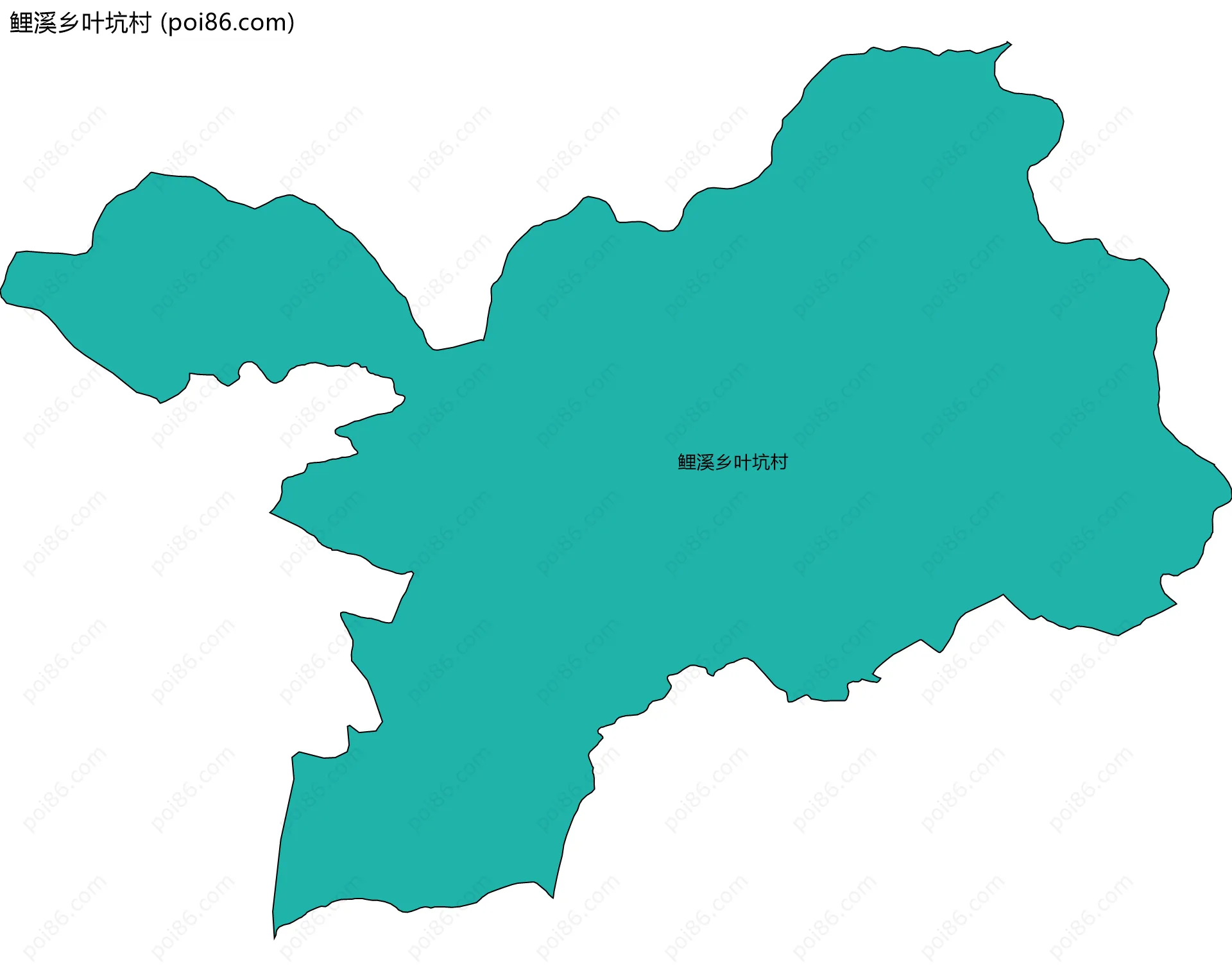 鲤溪乡叶坑村边界地图