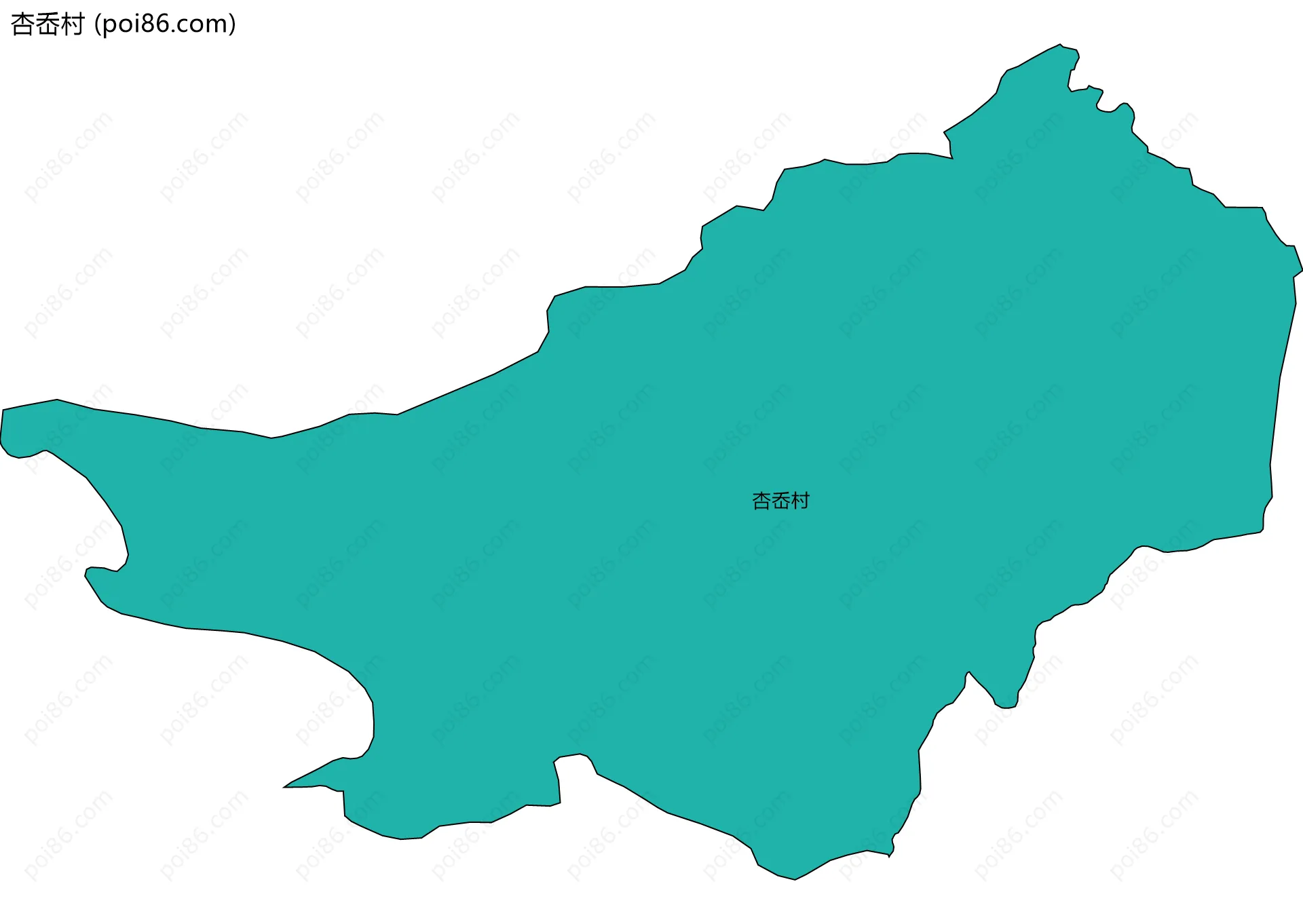 杏岙村边界地图