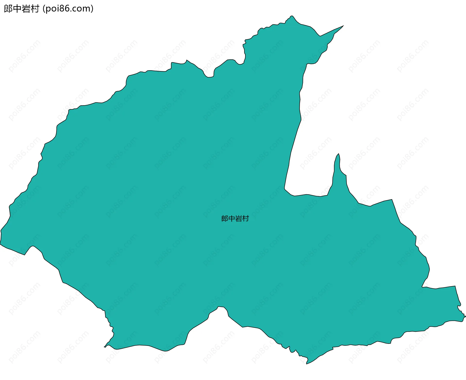 郎中岩村边界地图