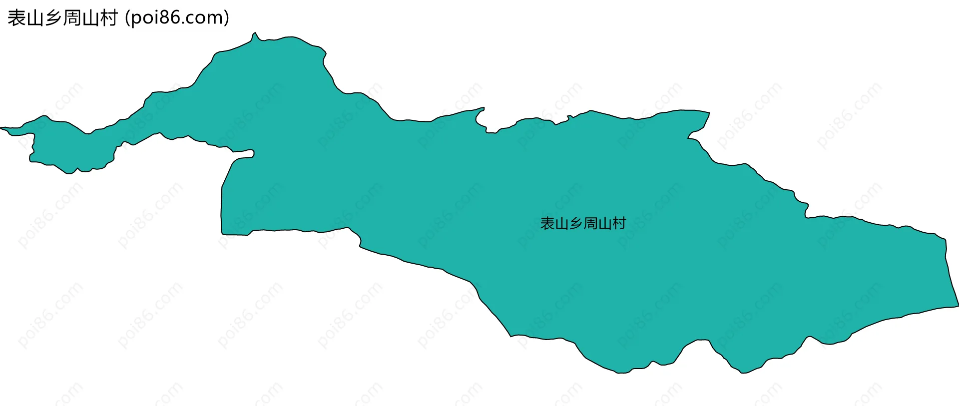 表山乡周山村边界地图