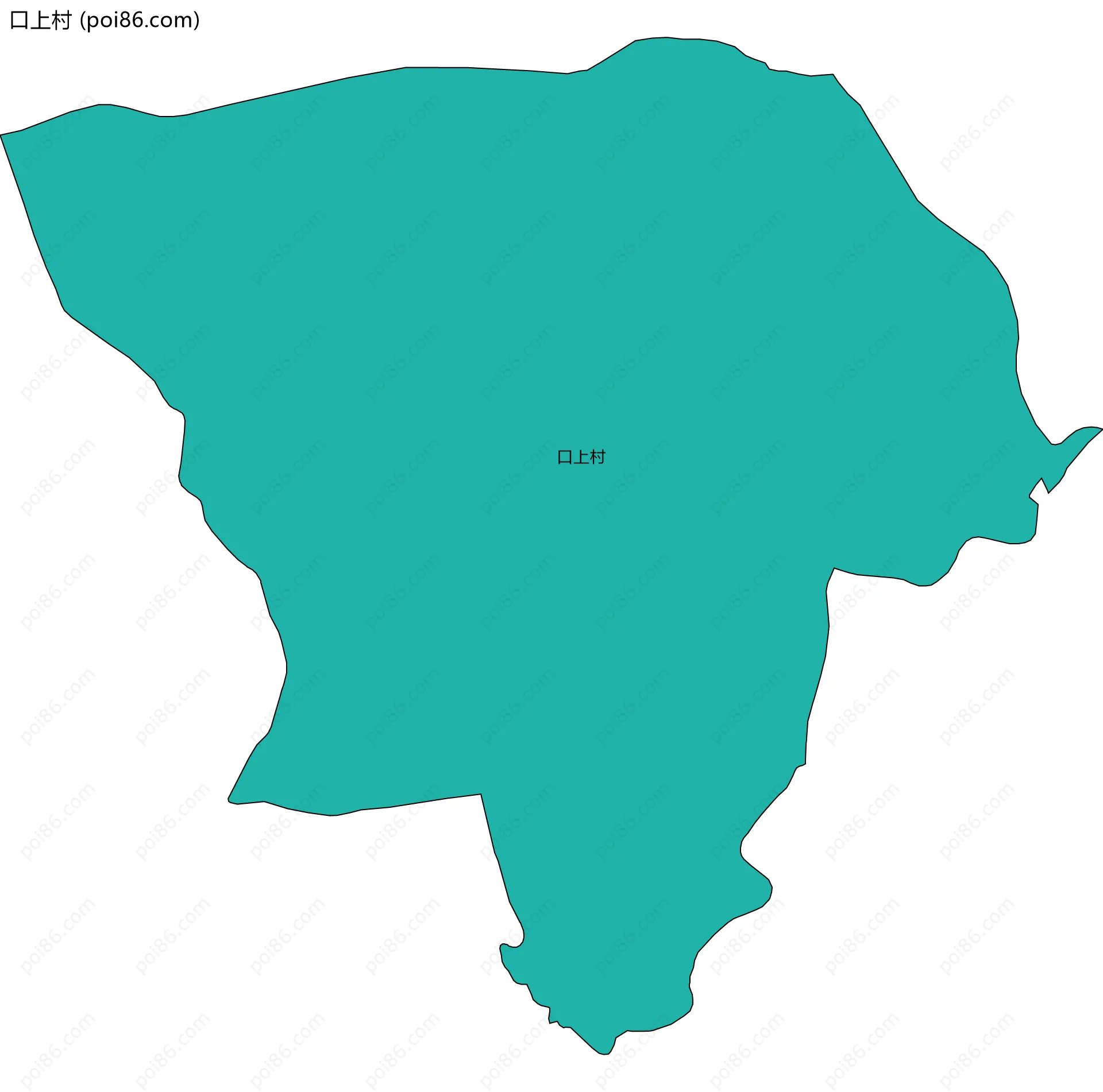 口上村边界地图