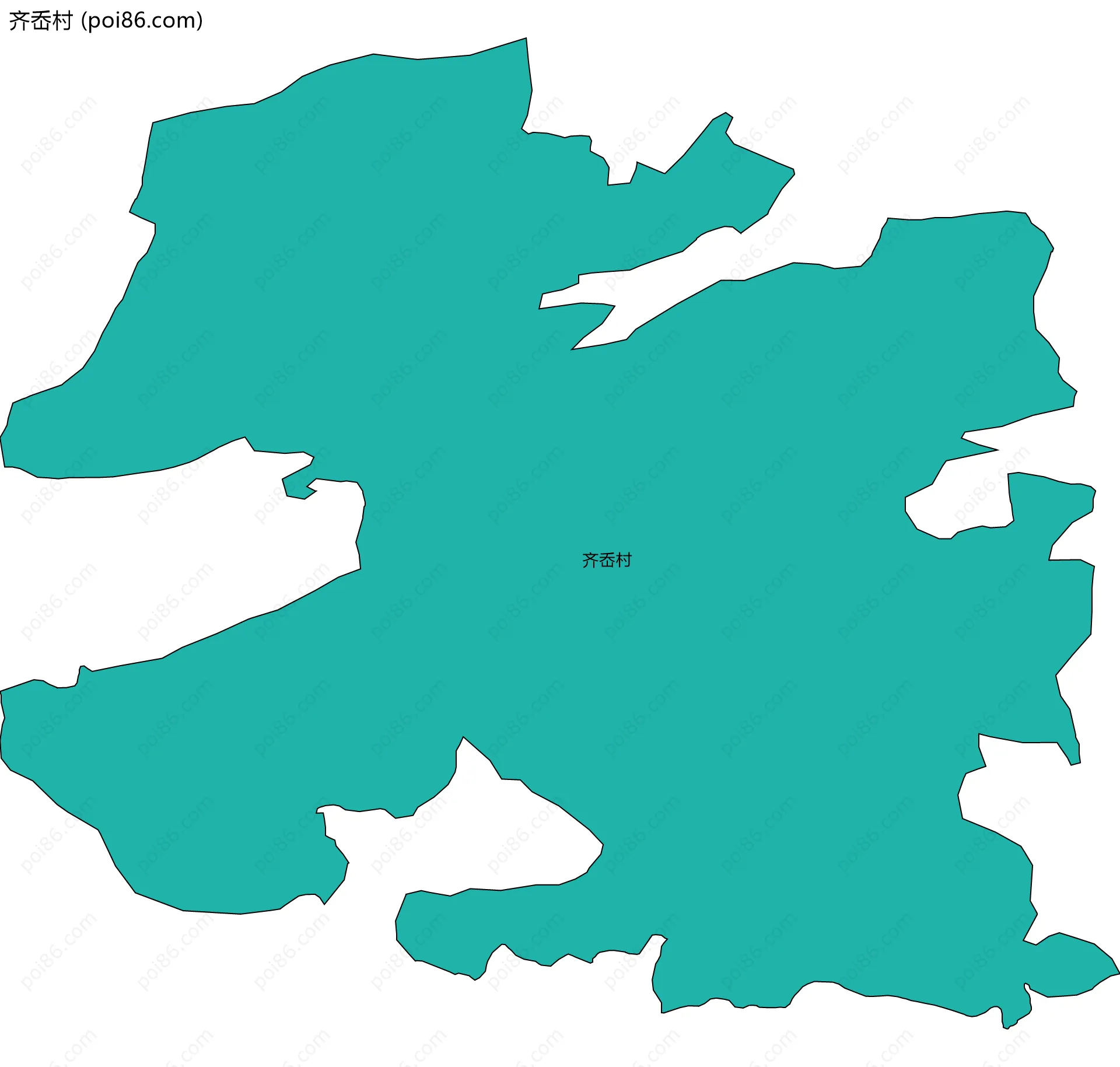 齐岙村边界地图