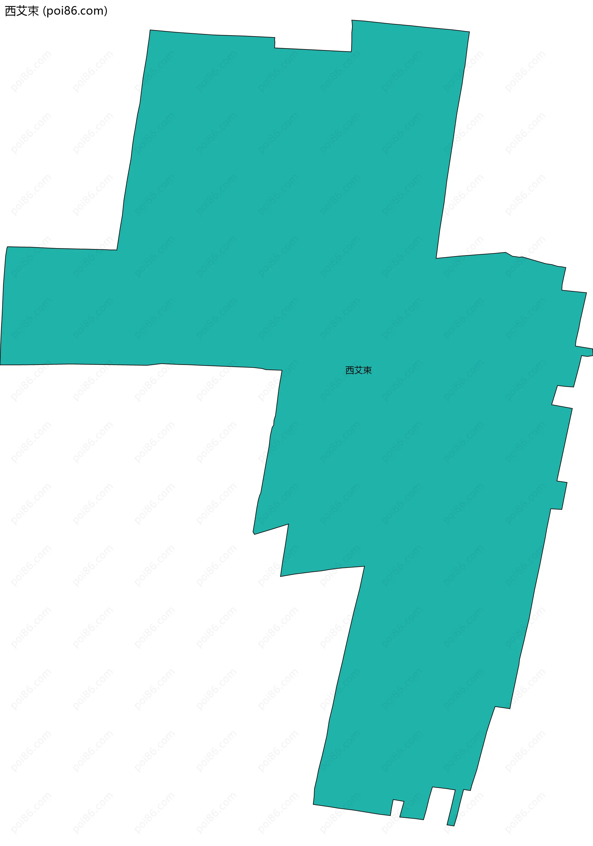 西艾束边界地图