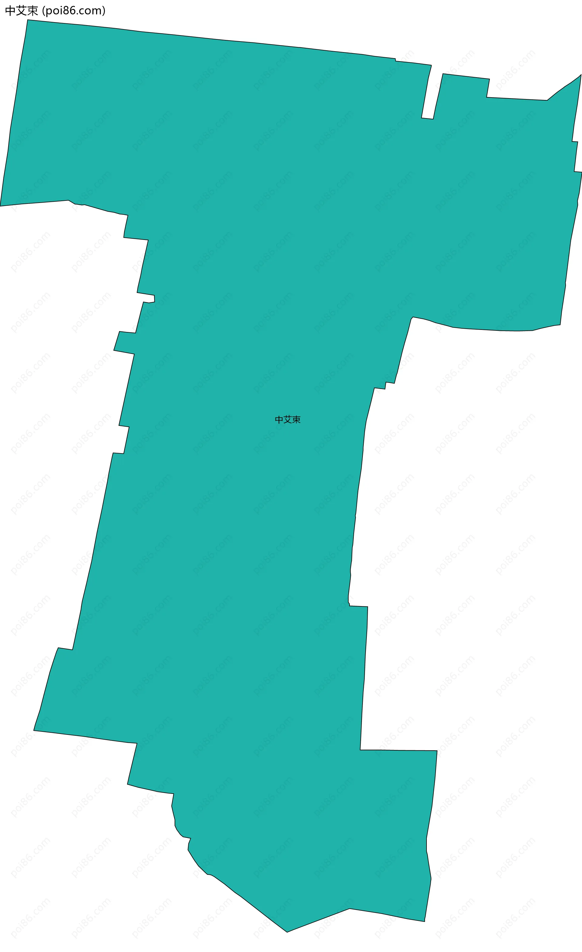 中艾束边界地图