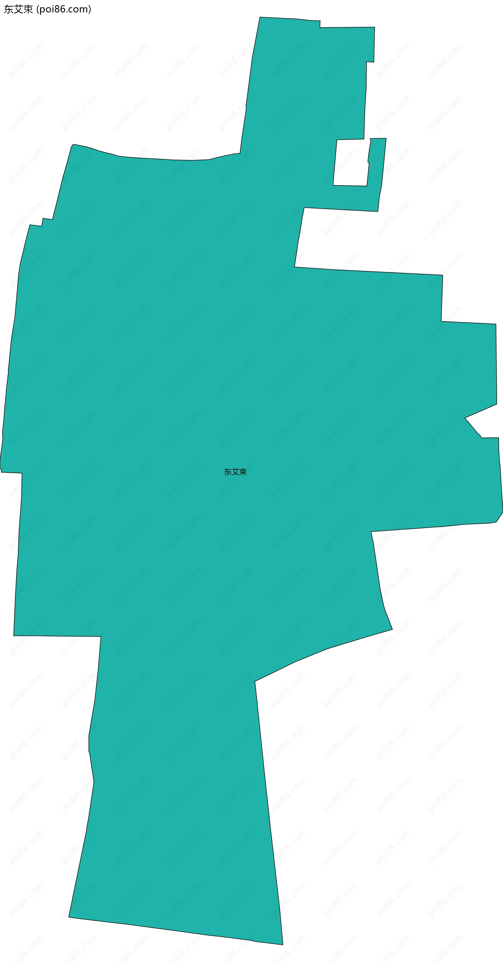 东艾束边界地图