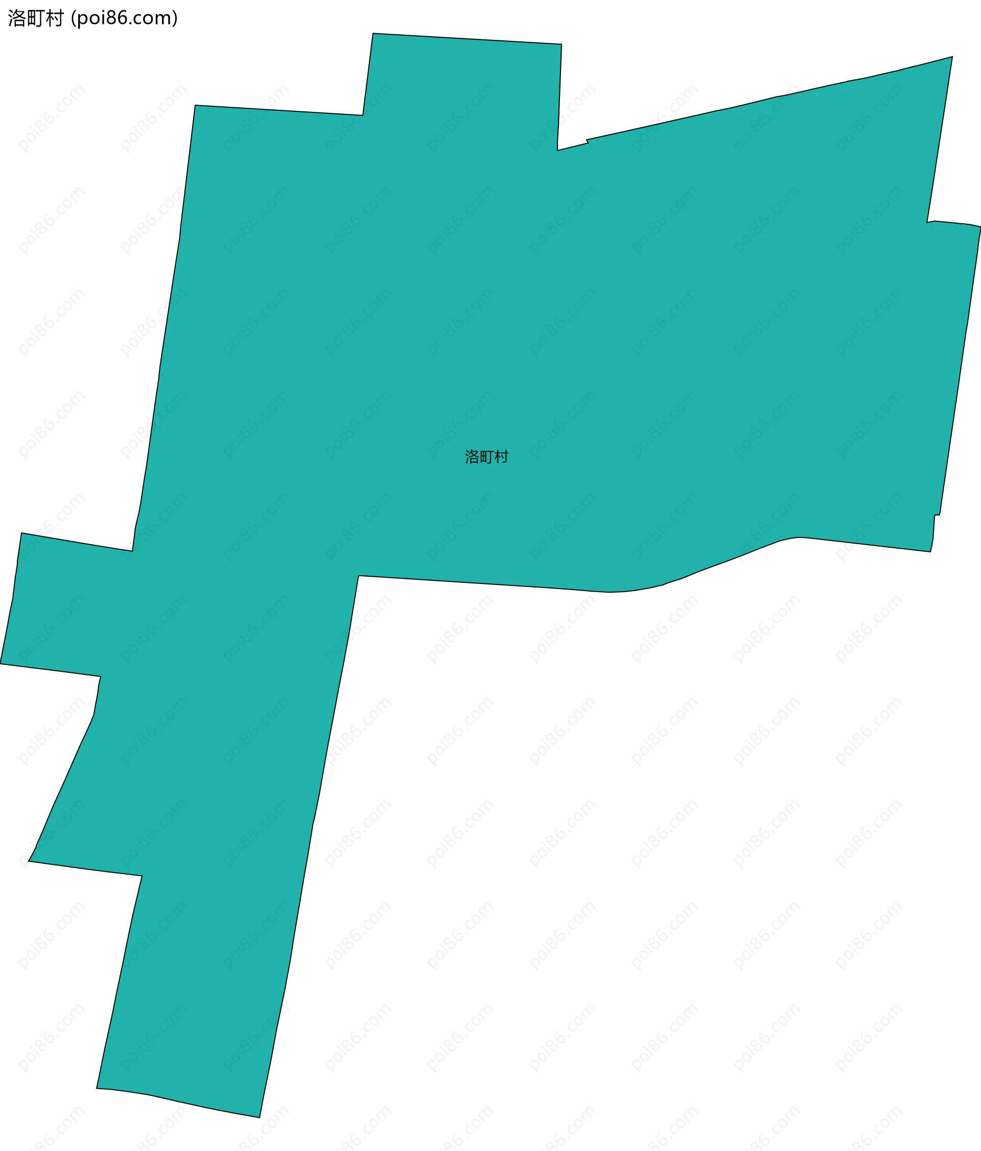 洛町村边界地图