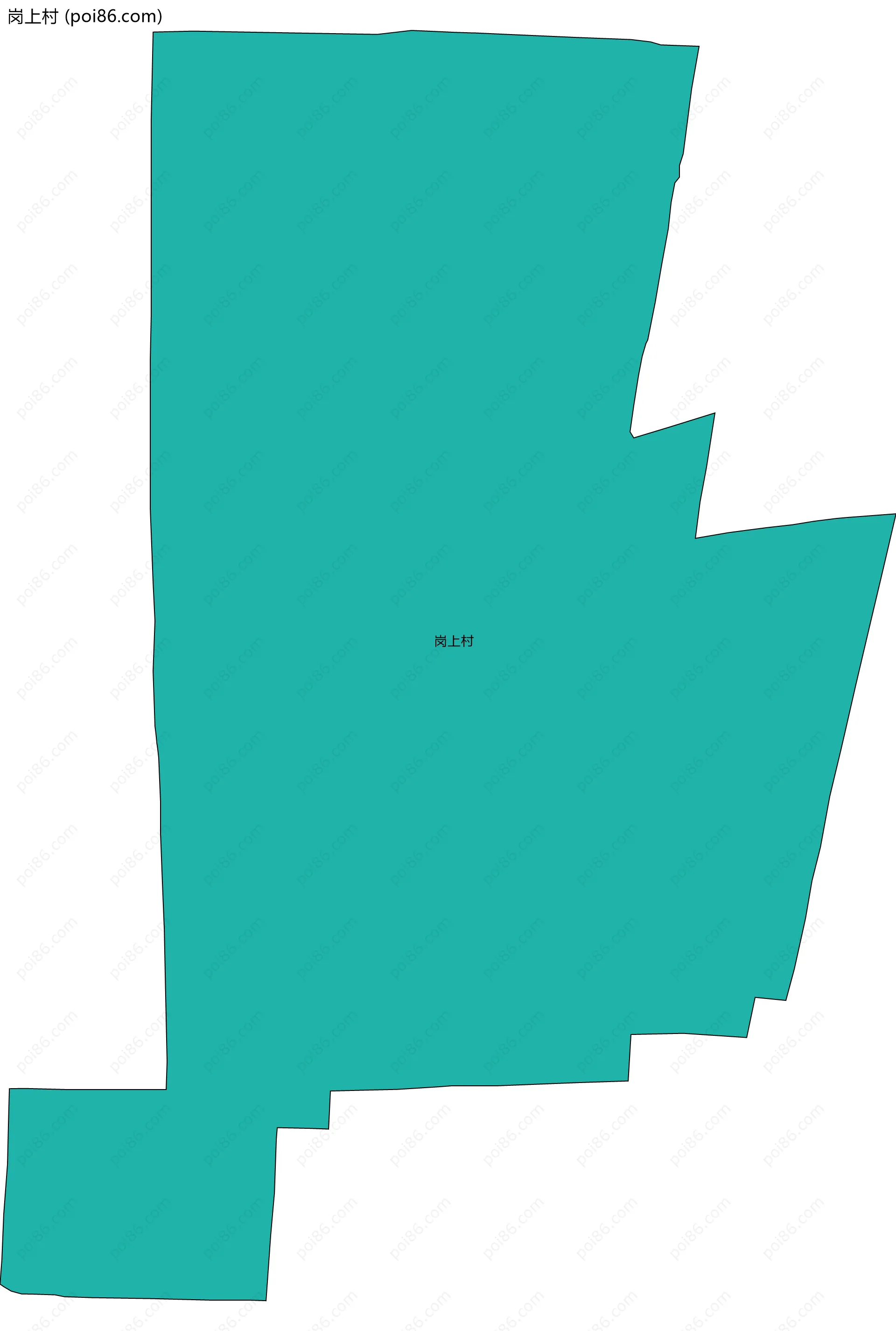 岗上村边界地图