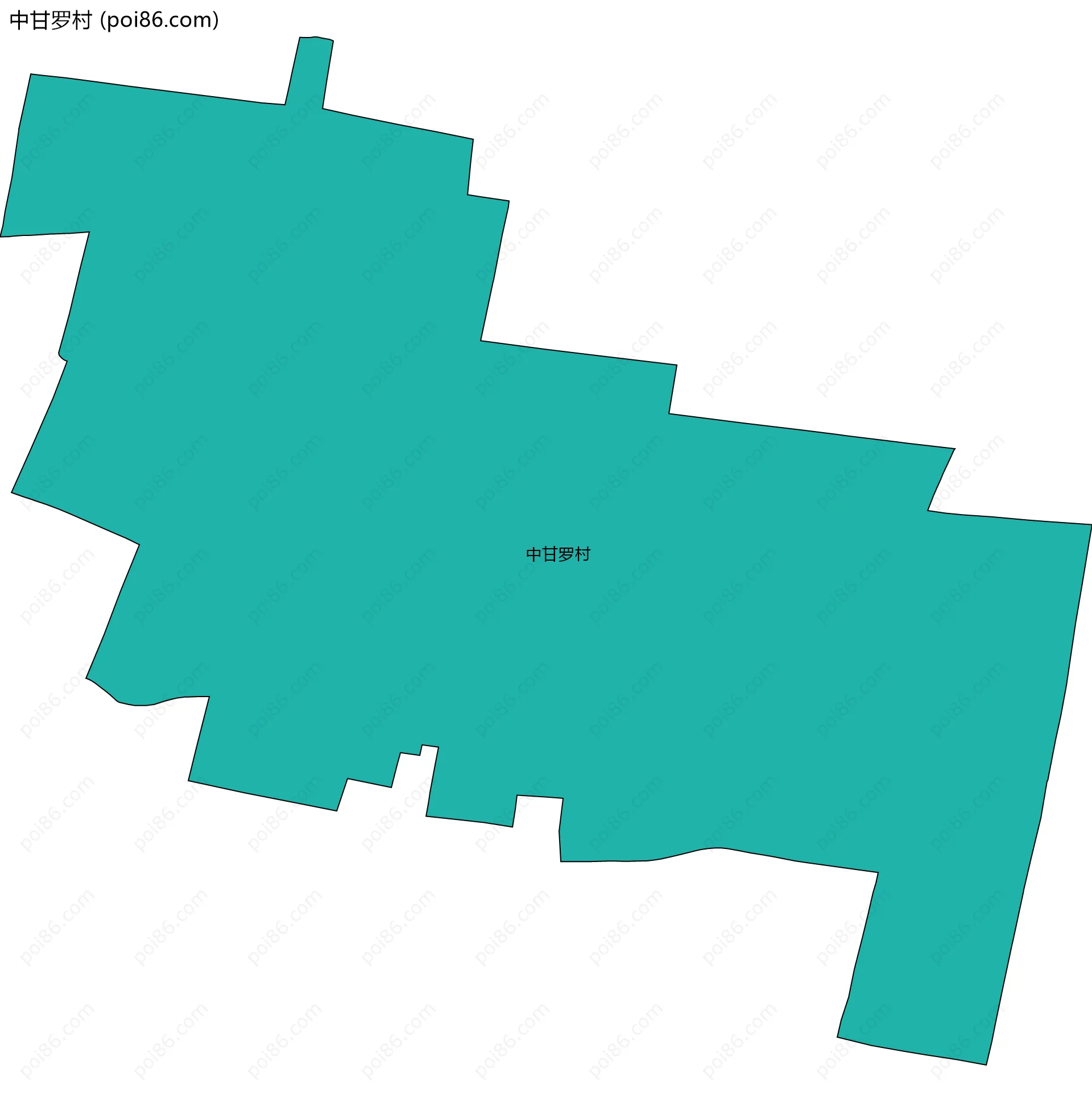 中甘罗村边界地图