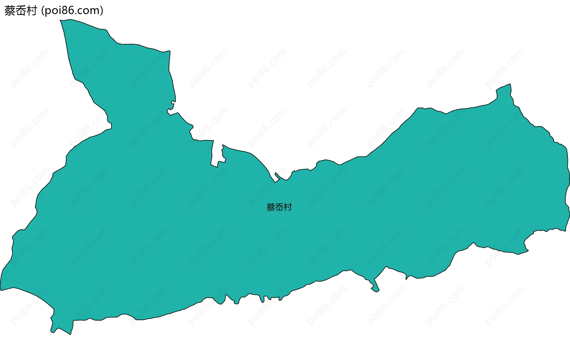 蔡岙村边界地图