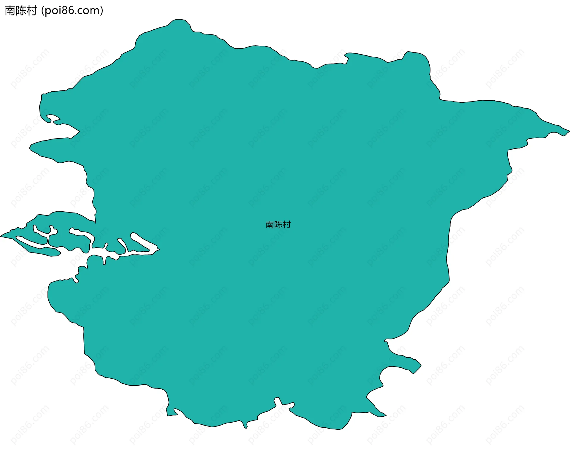 南陈村边界地图