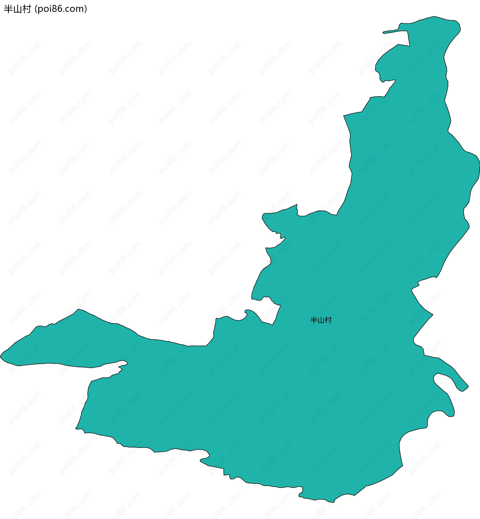 半山村边界地图