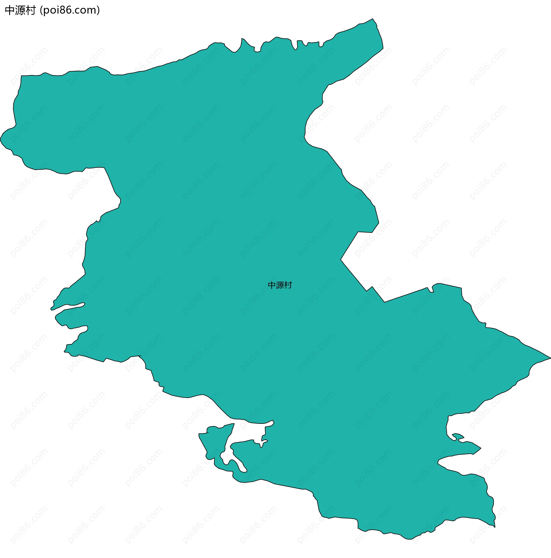中源村边界地图