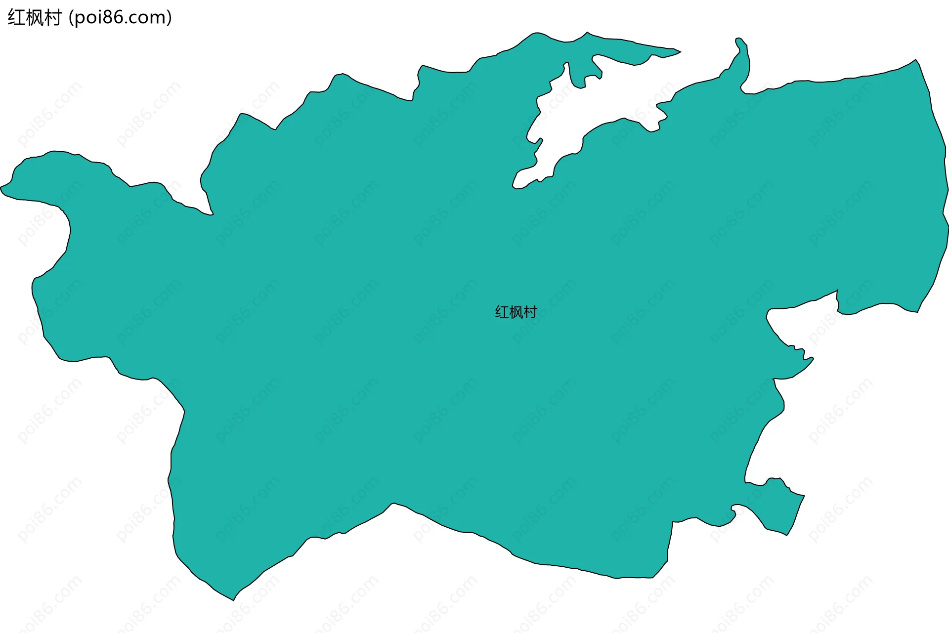 红枫村边界地图