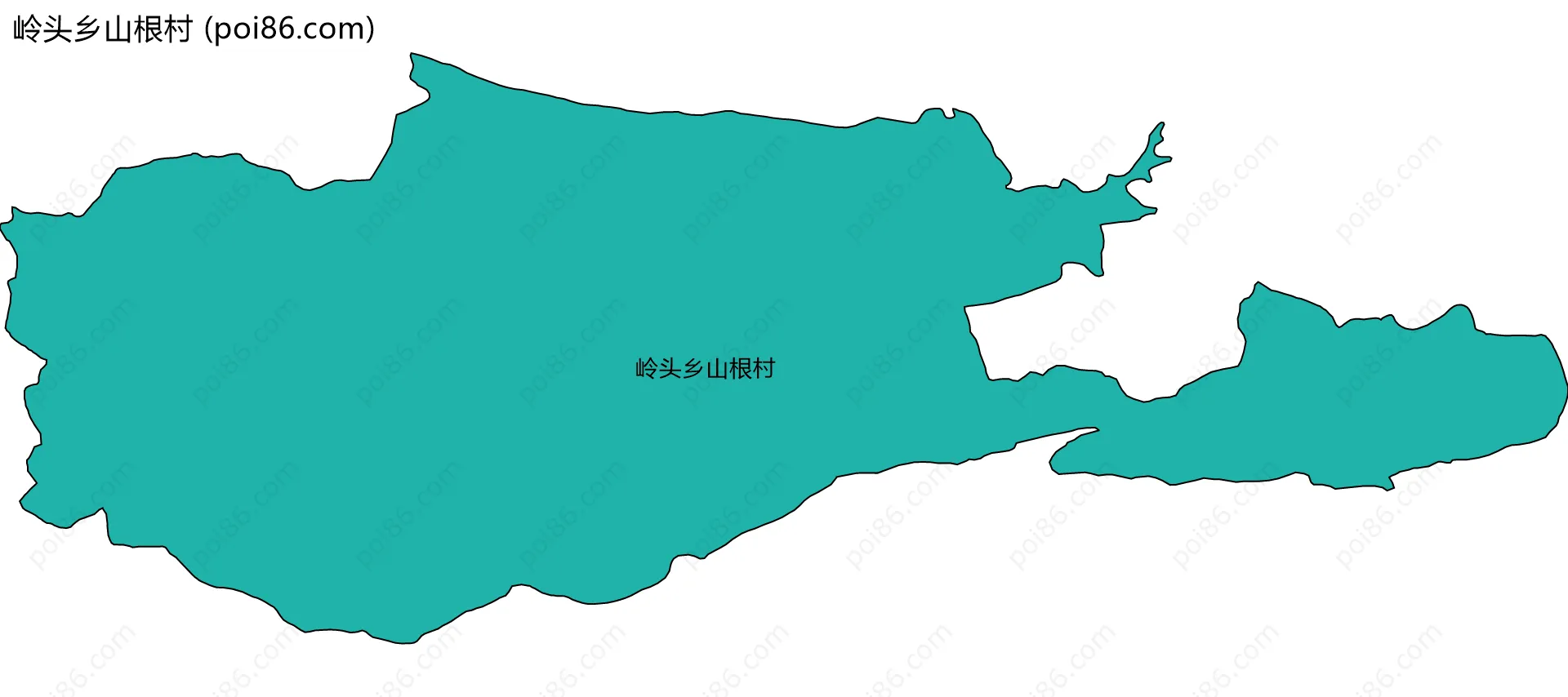 岭头乡山根村边界地图
