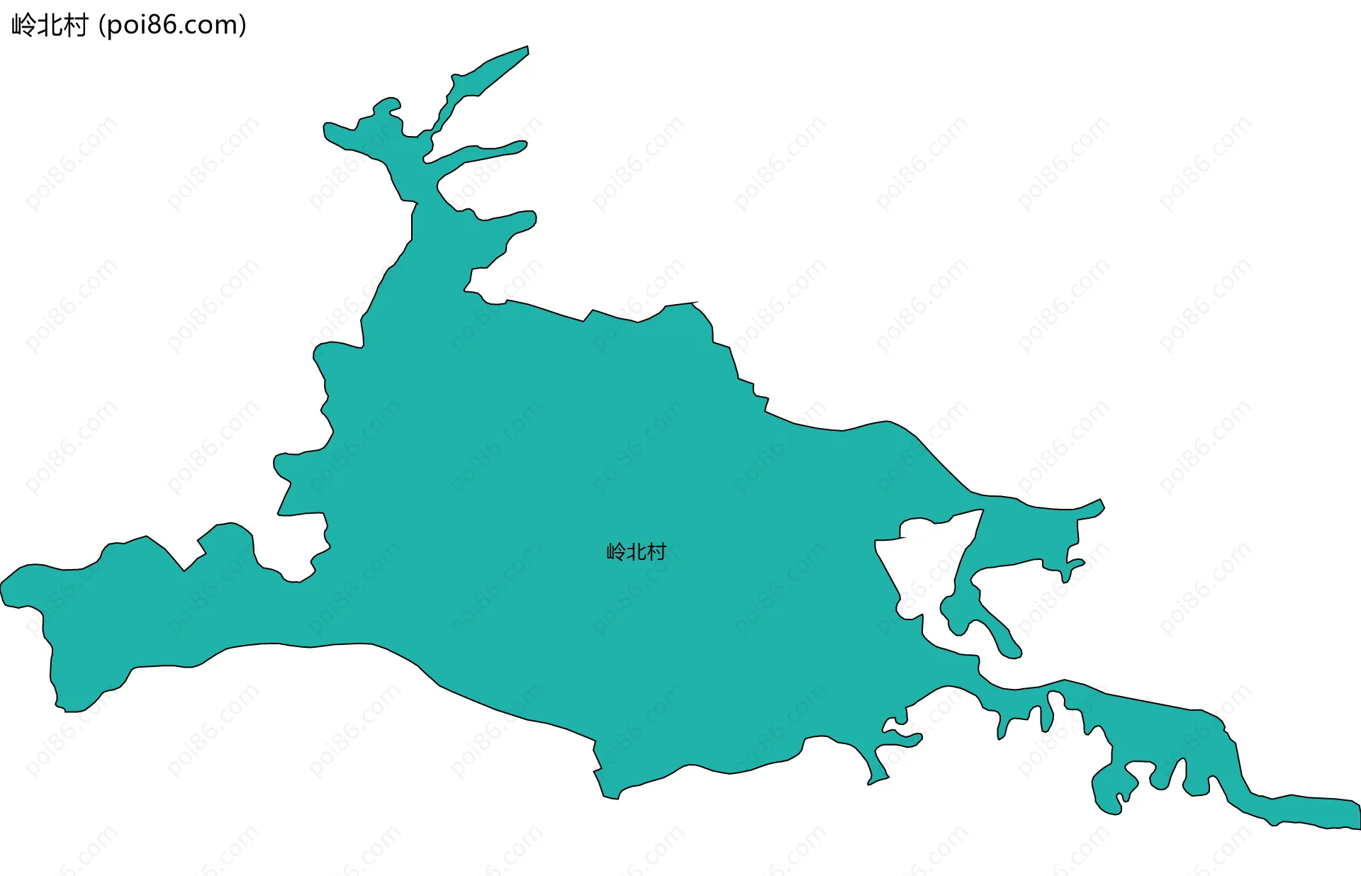 岭北村边界地图