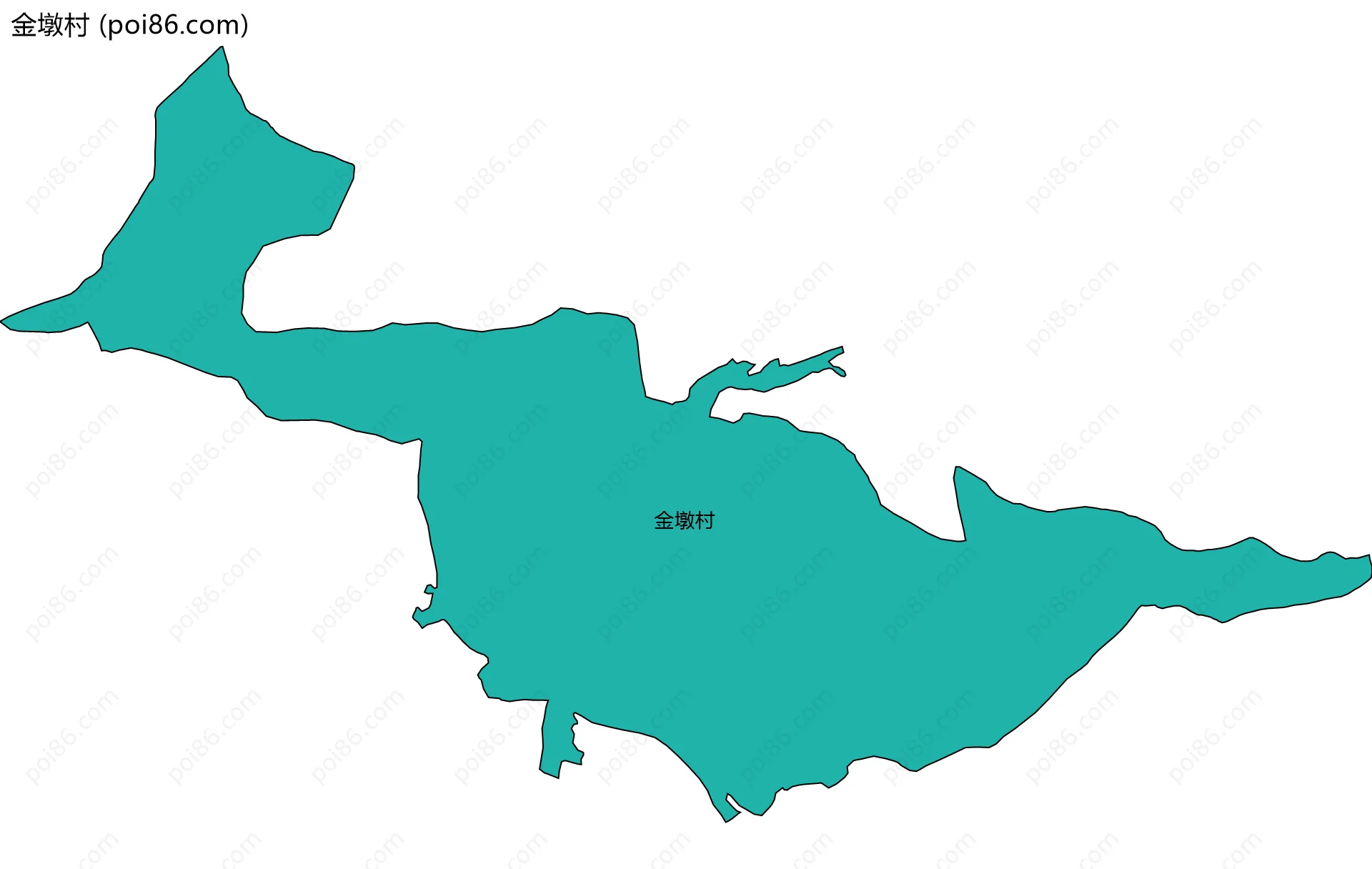 金墩村边界地图