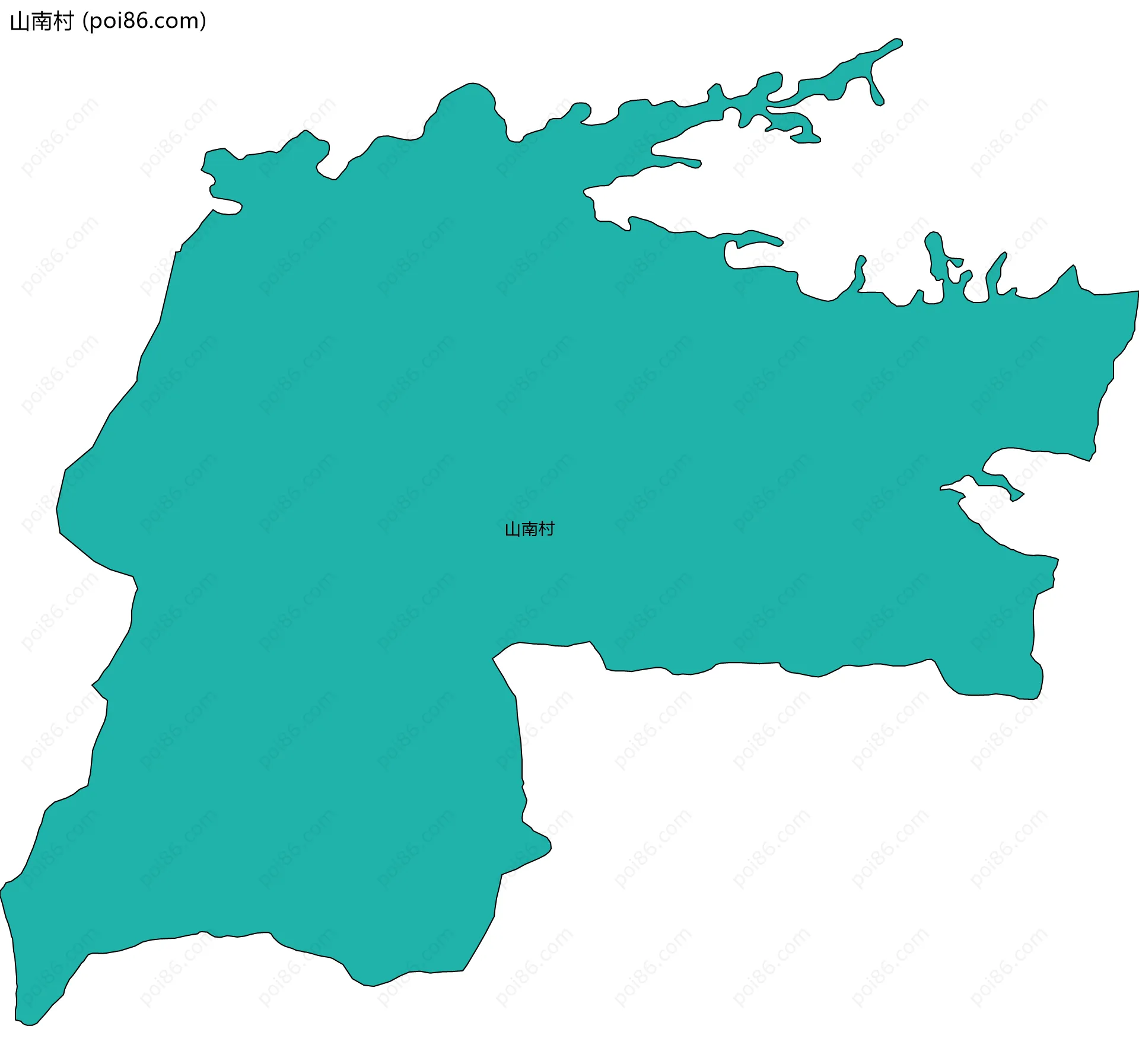 山南村边界地图